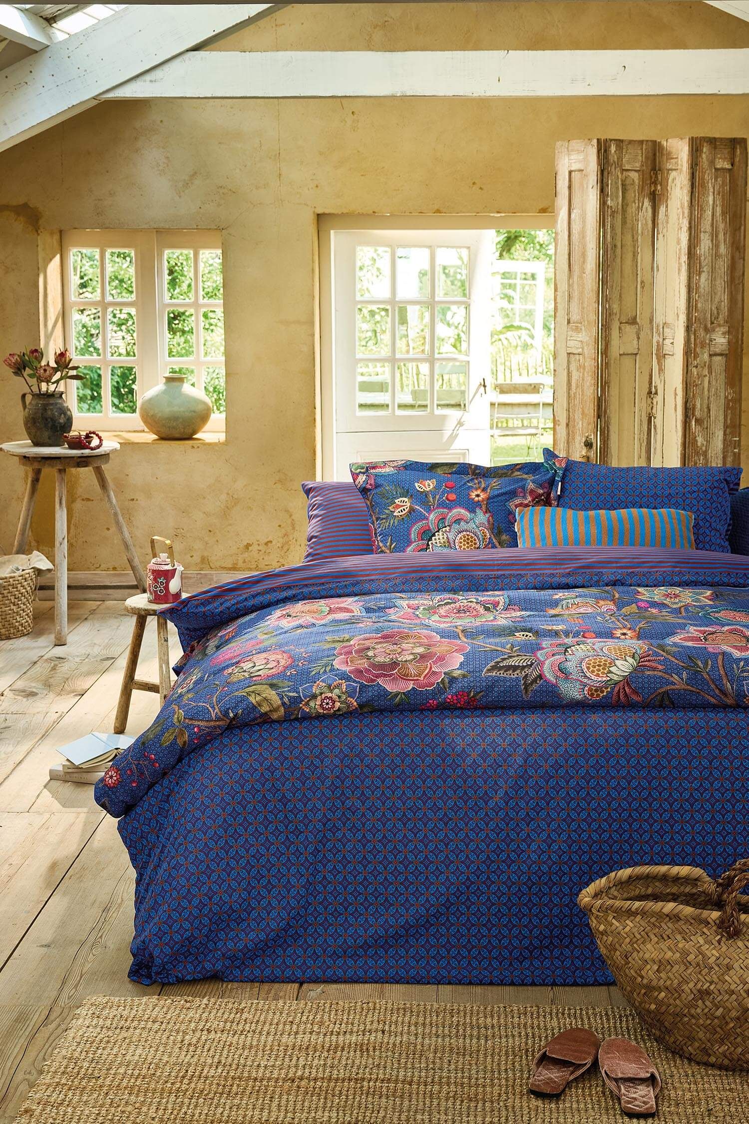 Duvet Cover Set Bombay Bold Dark Blue