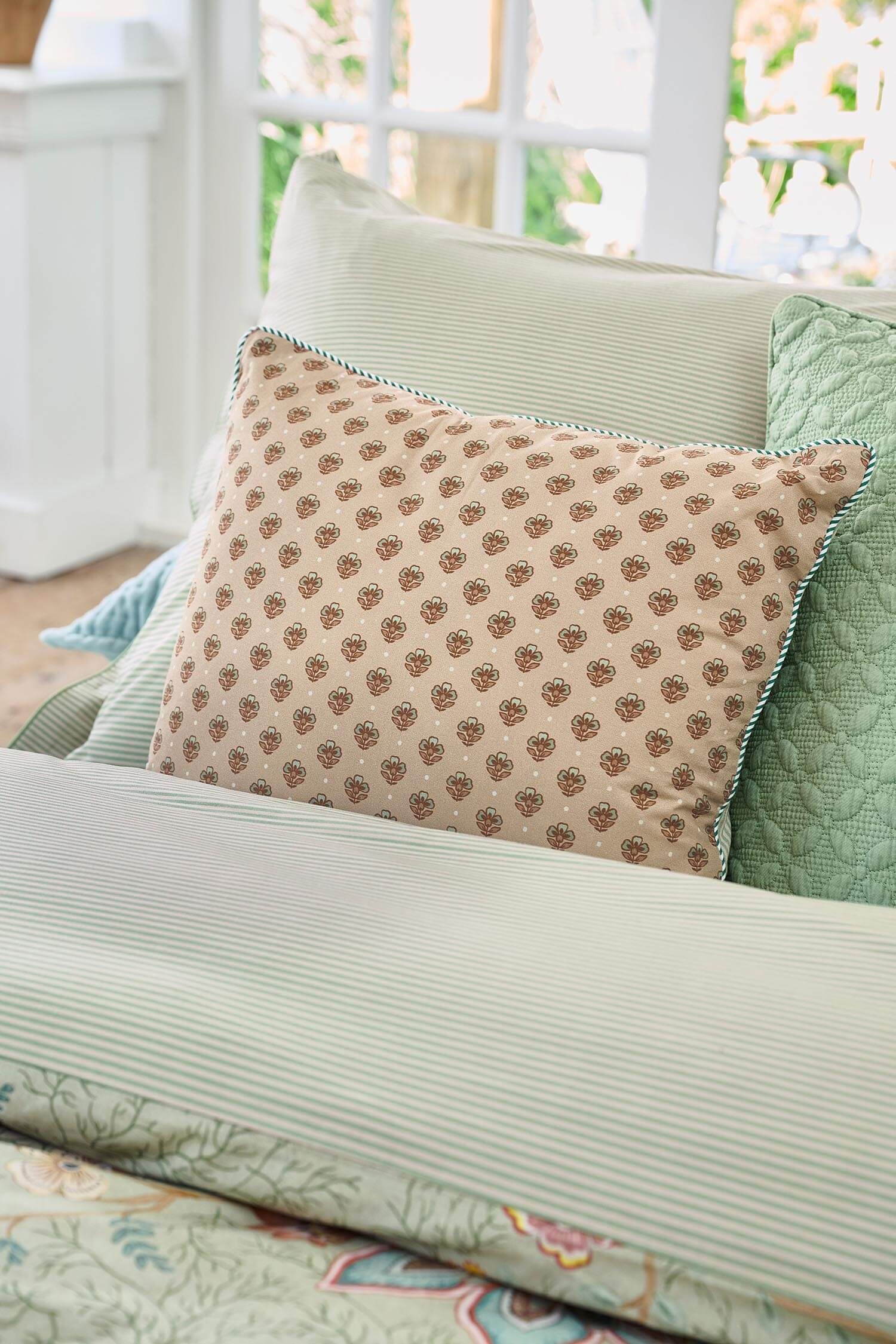 Cushion Jaipur Flower Green