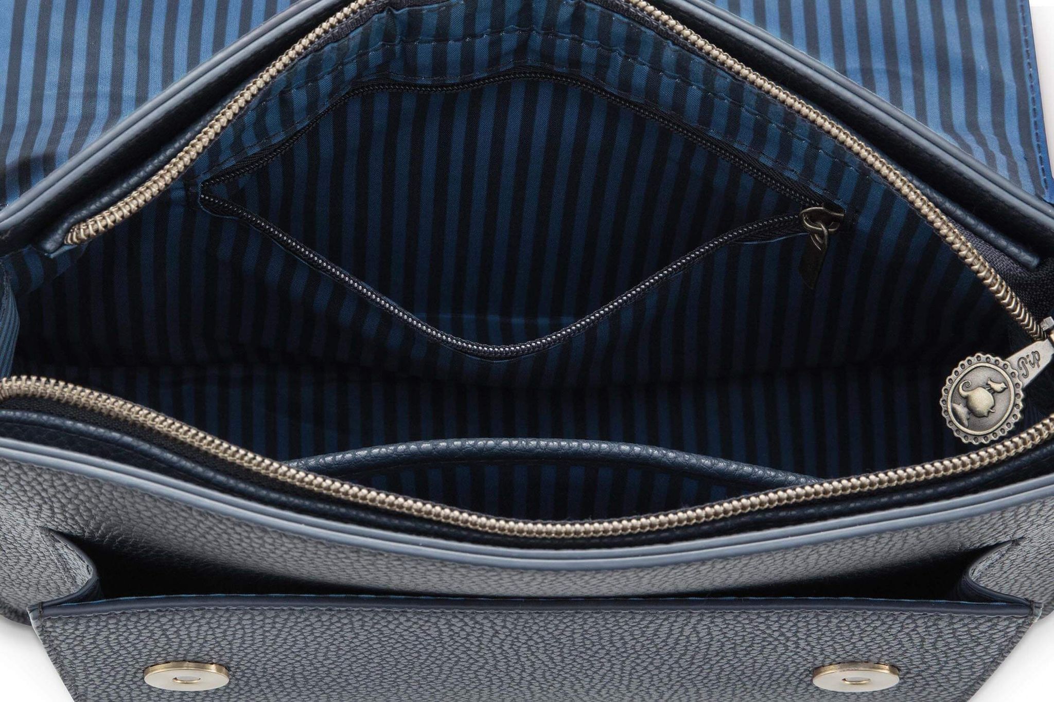 Schultertasche Fenna Mittelgroß Il Ricamo Blau