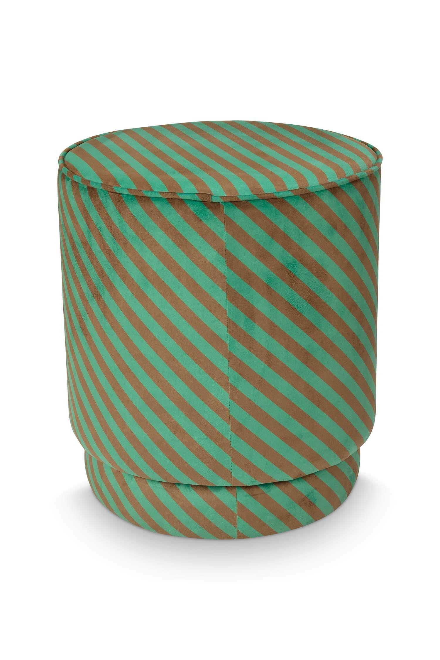 Pouf Block Stripe Vert