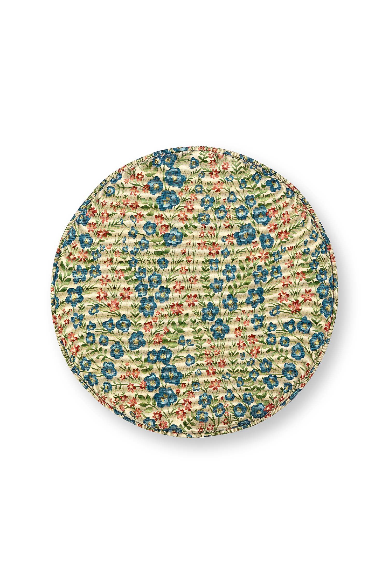 Hocker Poppy Jacquard Blau