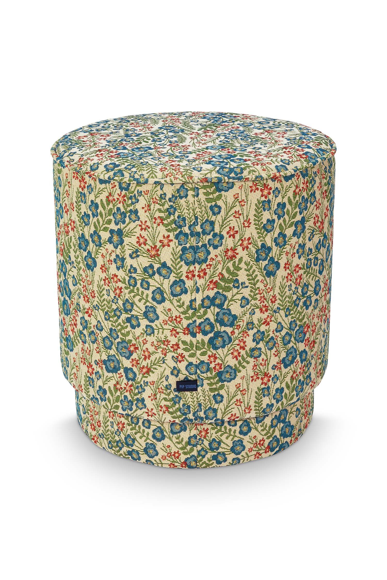Hocker Poppy Jacquard Blau