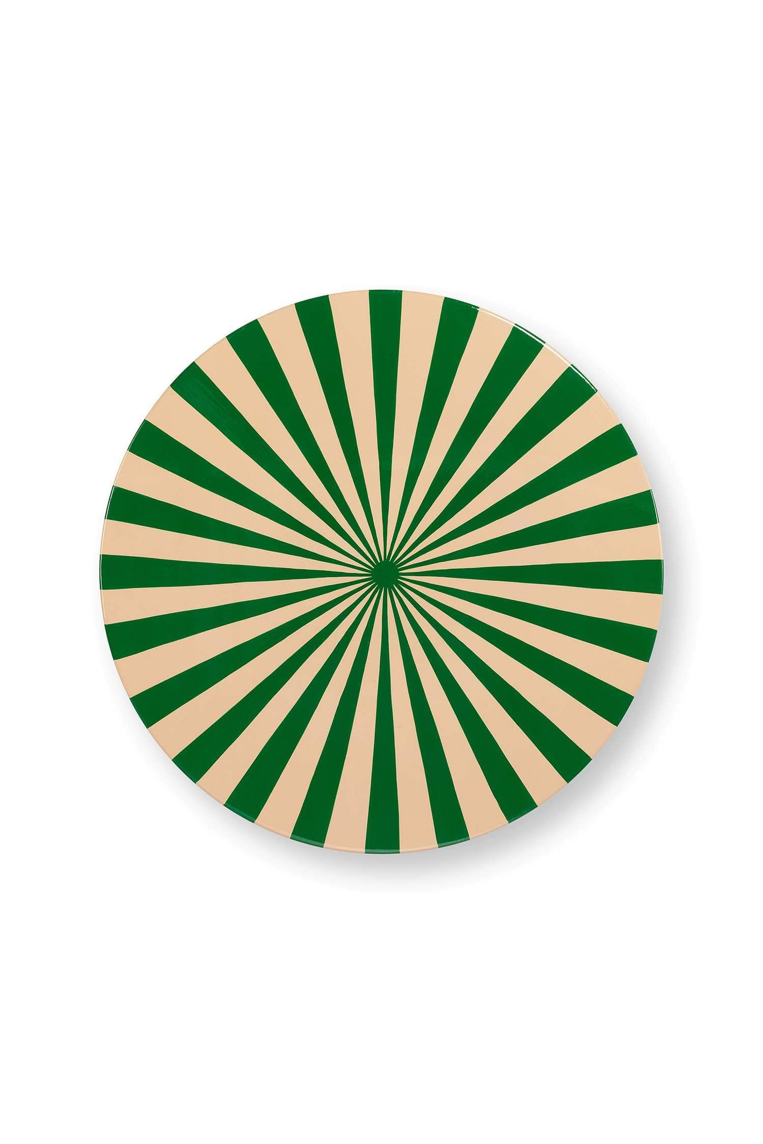 Table d'appoint Métal Vert/Blanc cassé 52cm