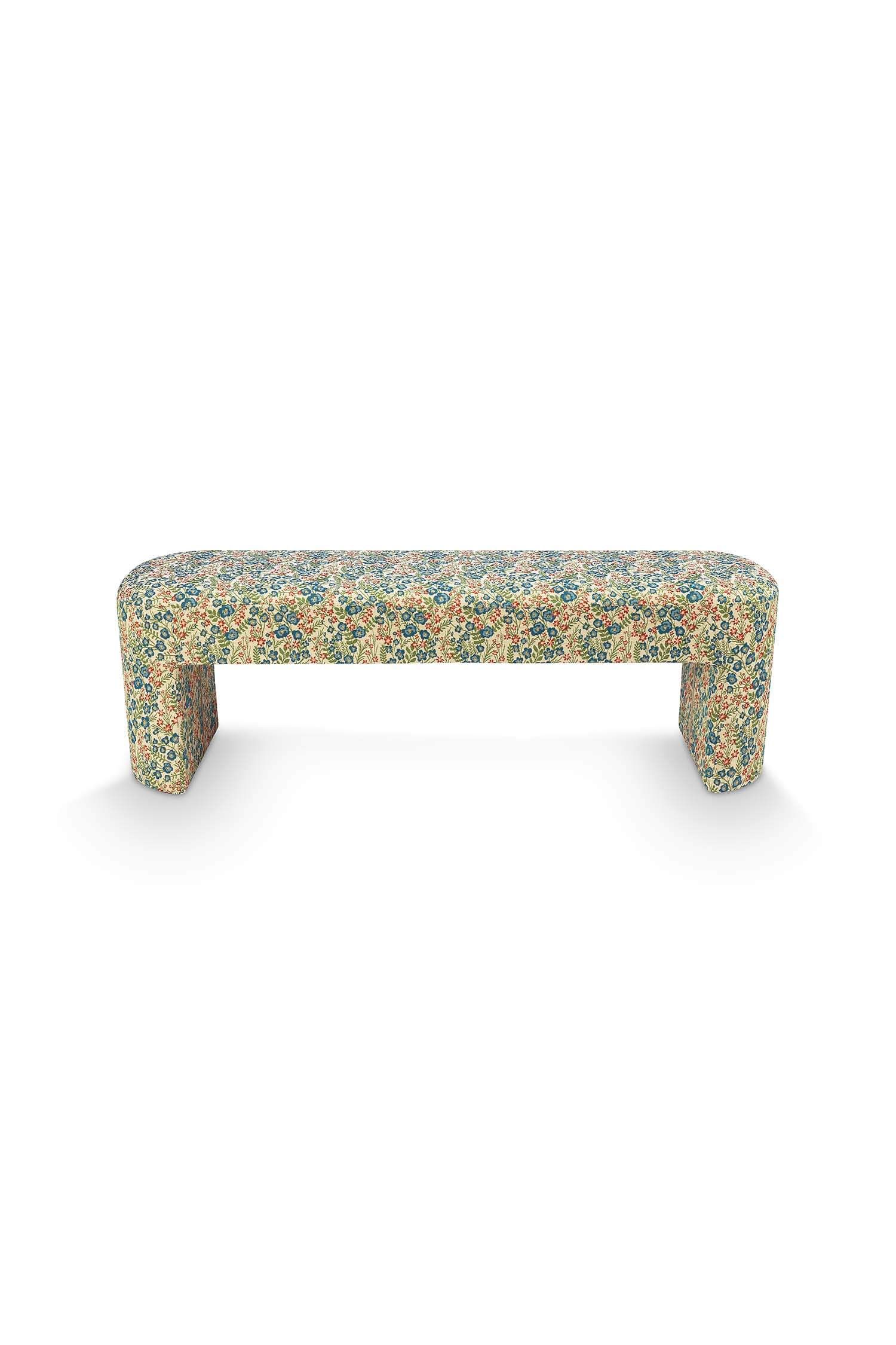 Zitbank L Poppy Jacquard Blauw