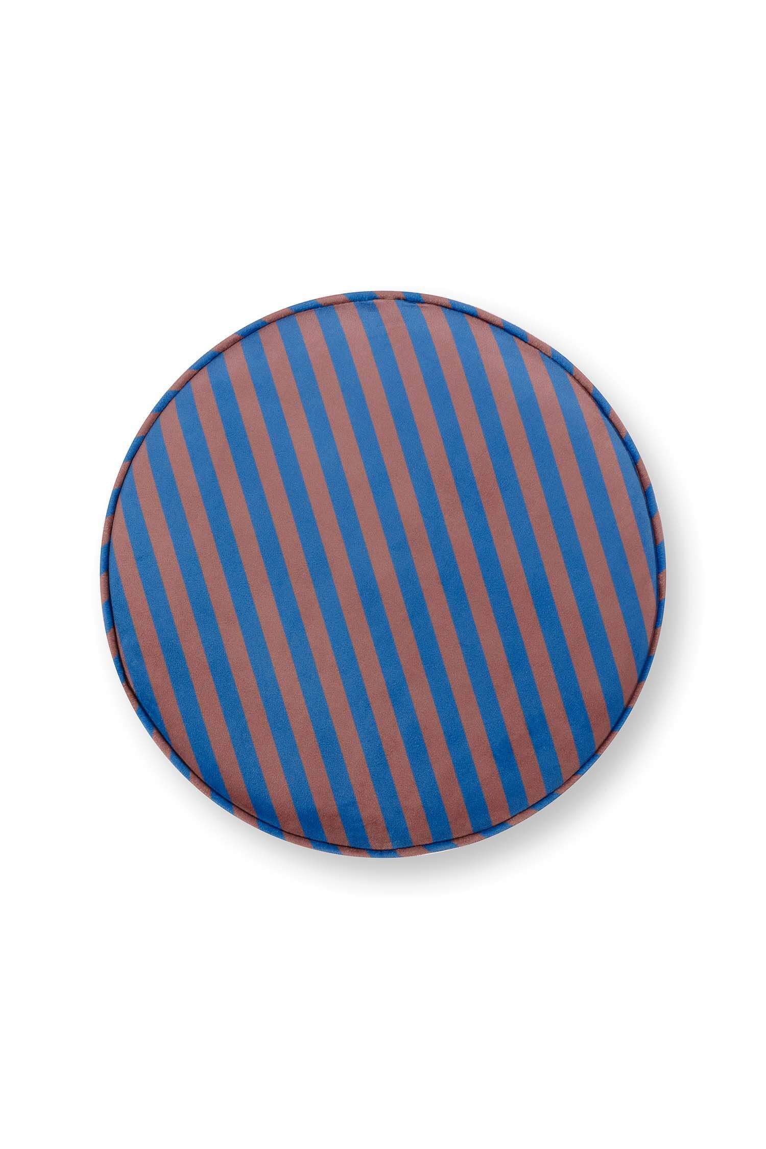 Hocker Block Stripe Blau