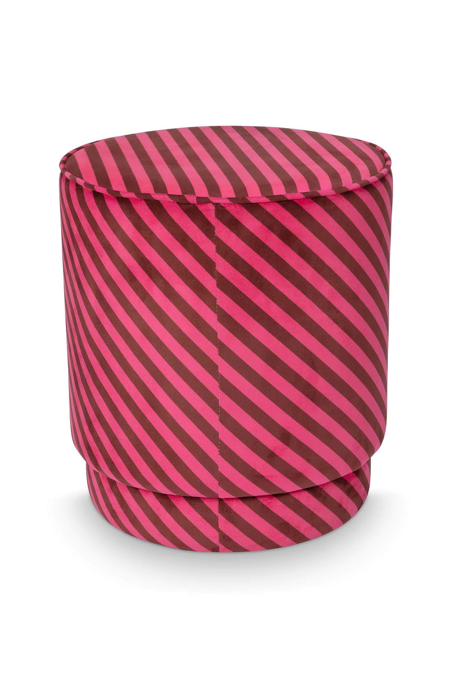 Hocker Block Stripe Rosa