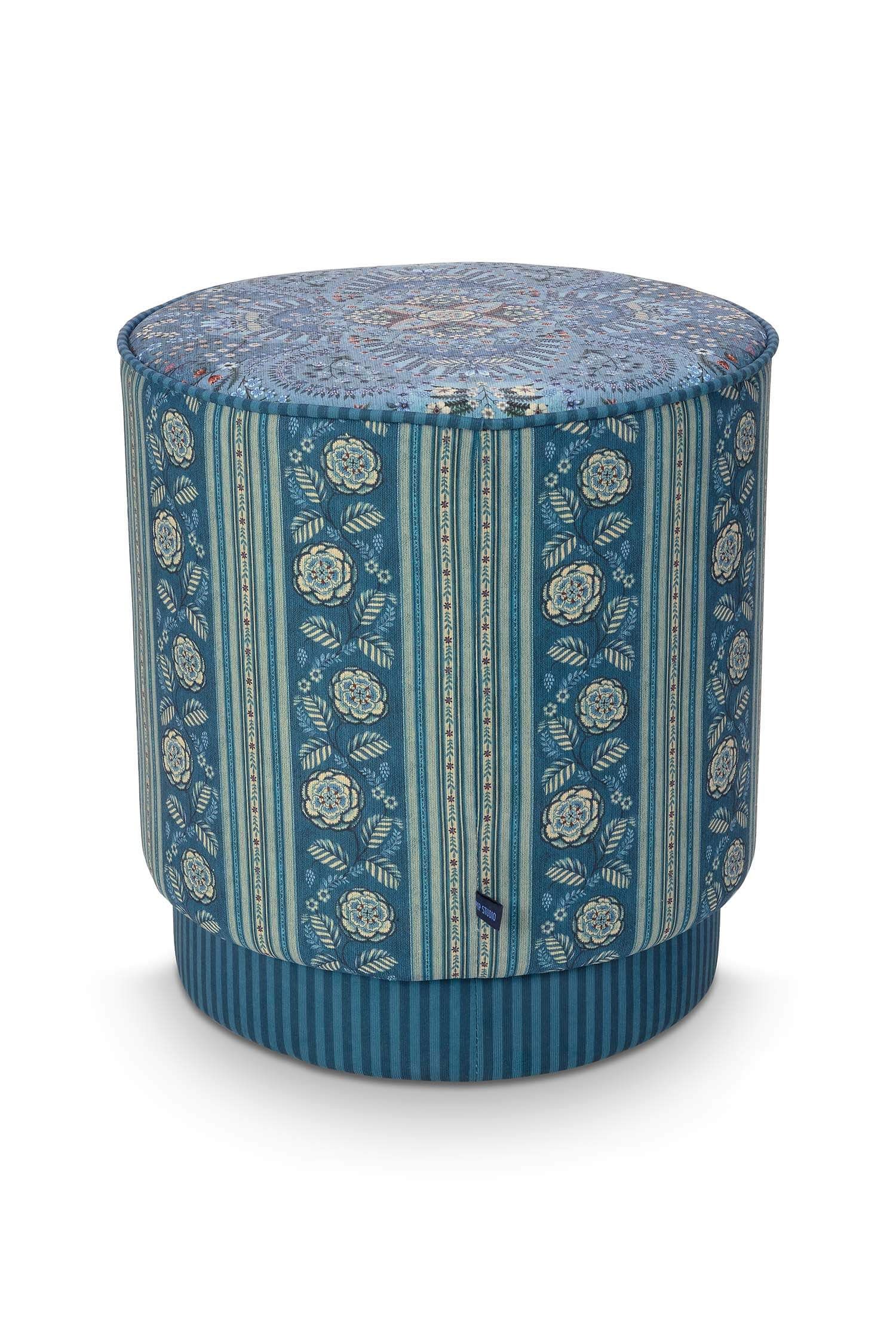 Hocker Rosa Rani Blau