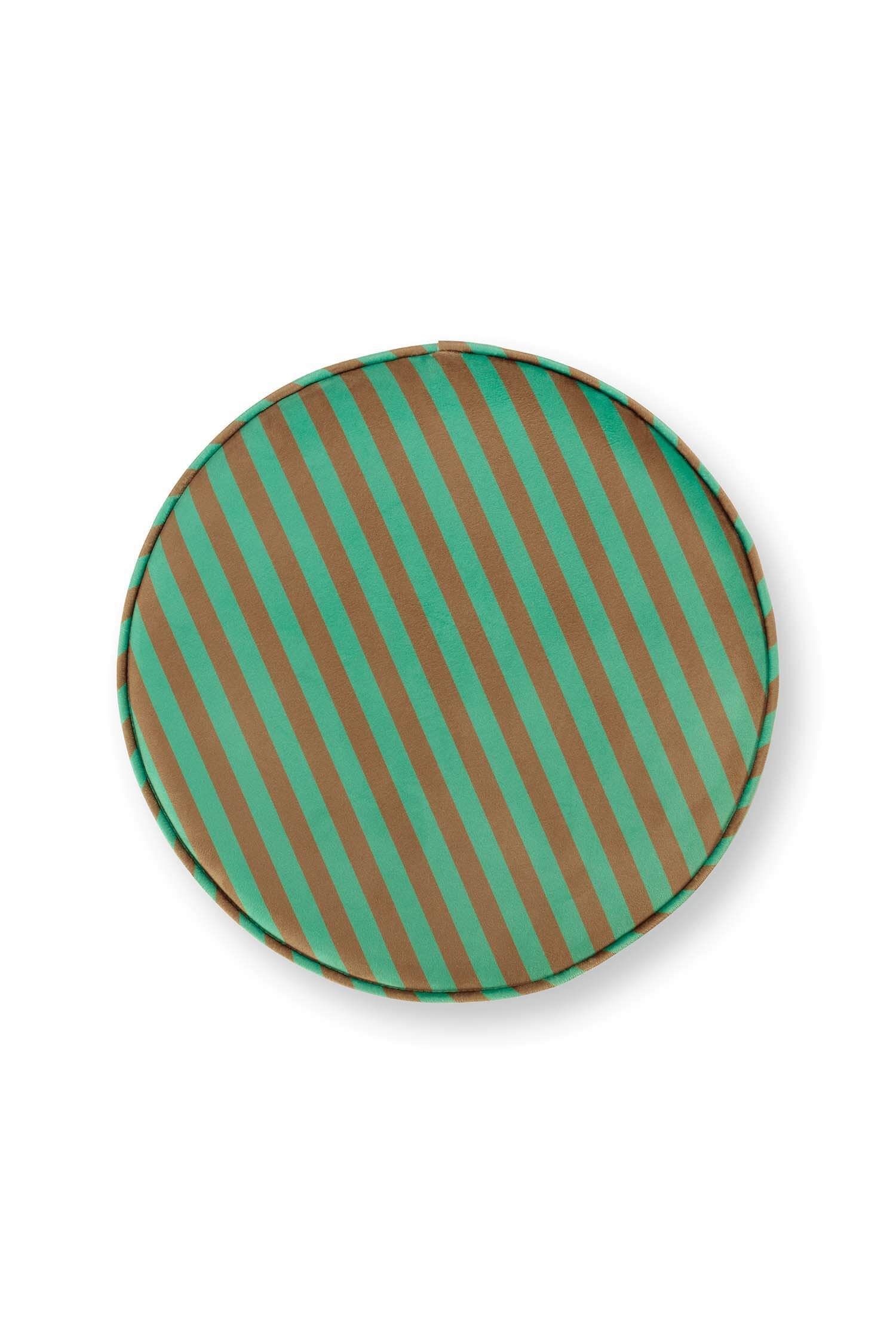 Pouf Block Stripe Vert
