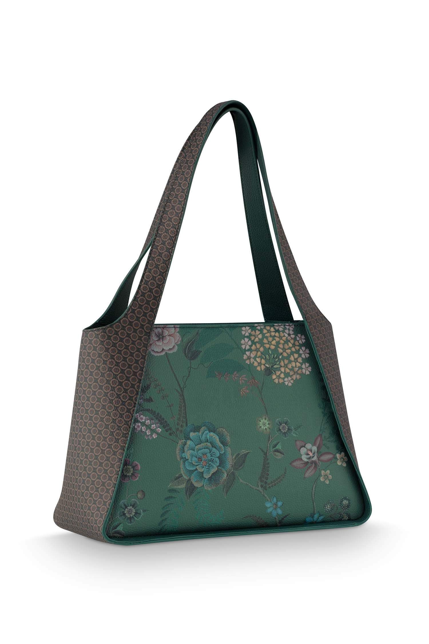 Schoudertas Filou Medium Bodhi Flower Groen