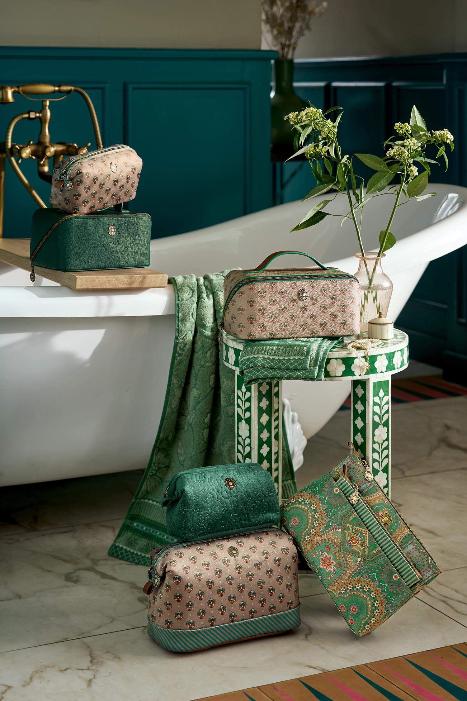 Necessaire Cooper Klein Jaipur Flower Grün