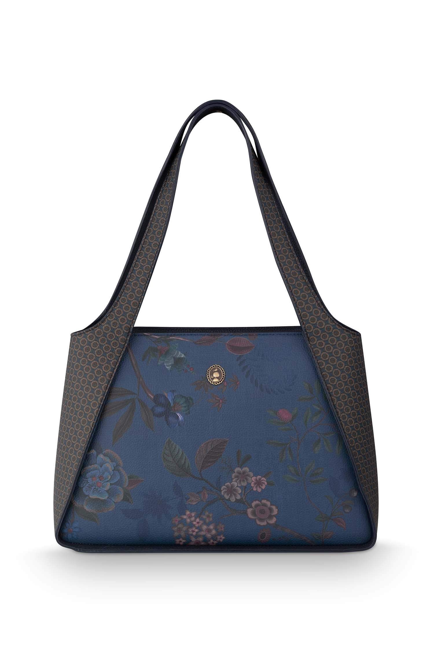 Schoudertas Filou Medium Bodhi Flower Blauw