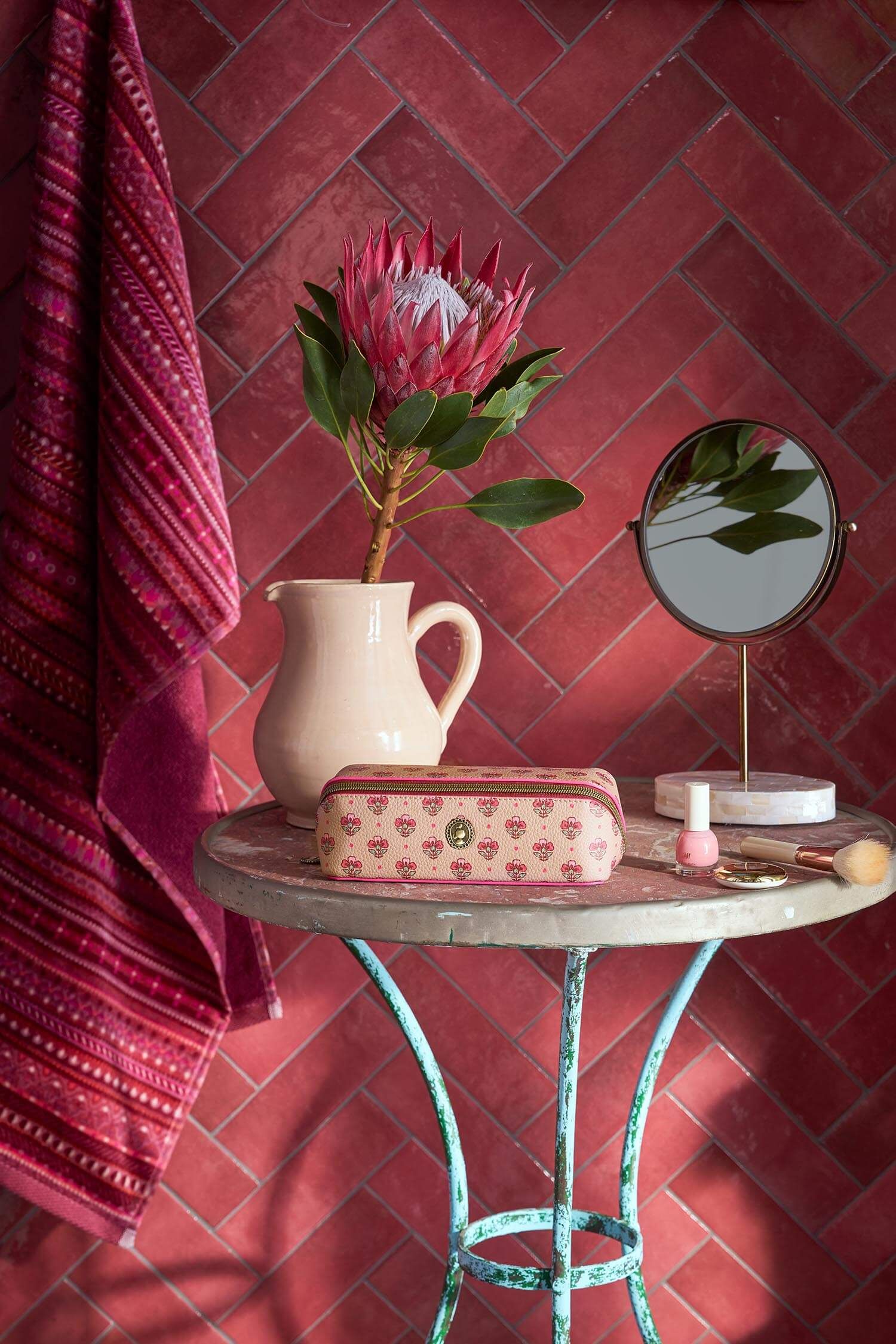 Necessaire Cyrille Klein Jaipur Flower Rosa