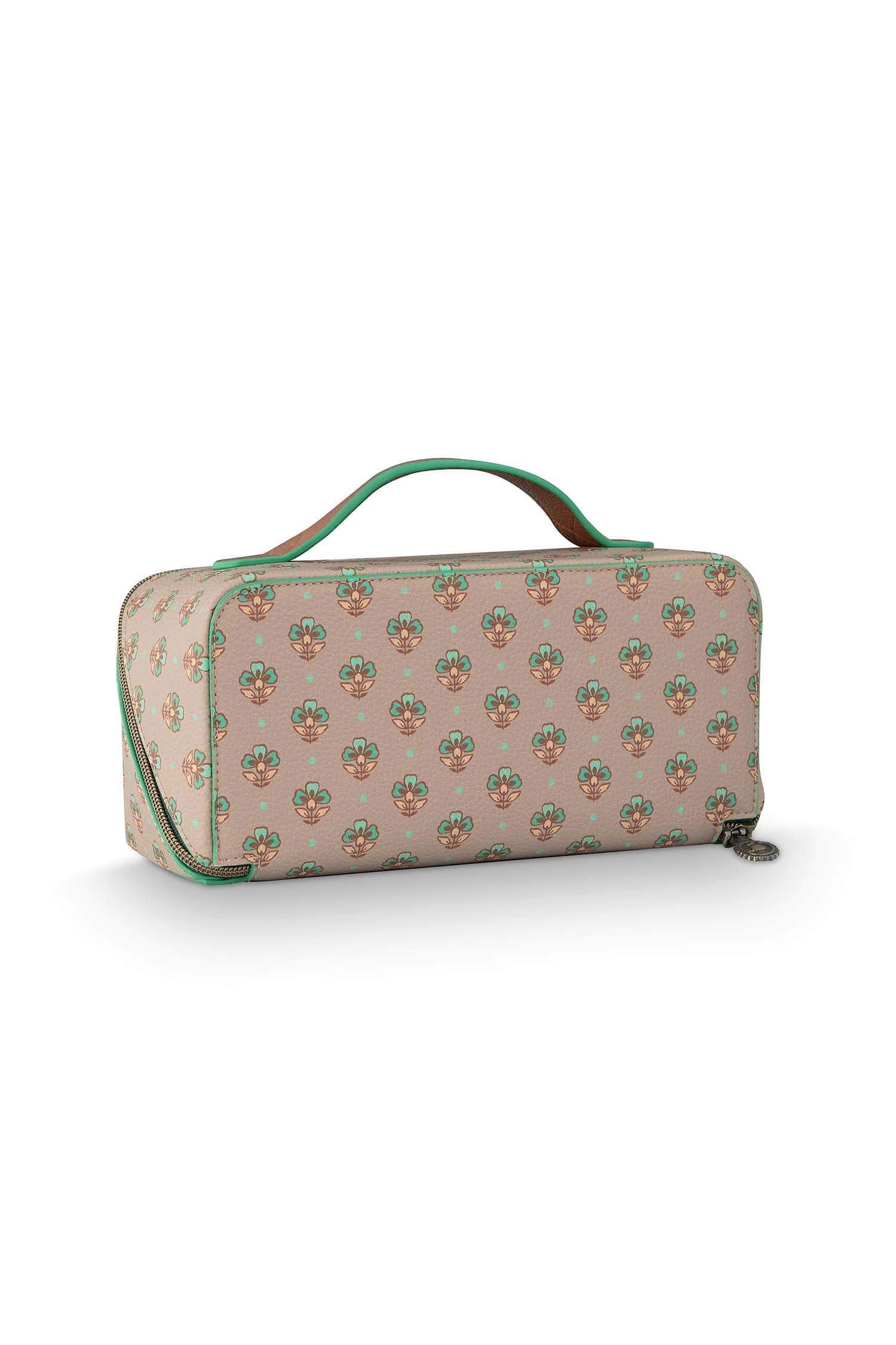 Necessaire Cyrille Mittelgroß Jaipur Flower Grün