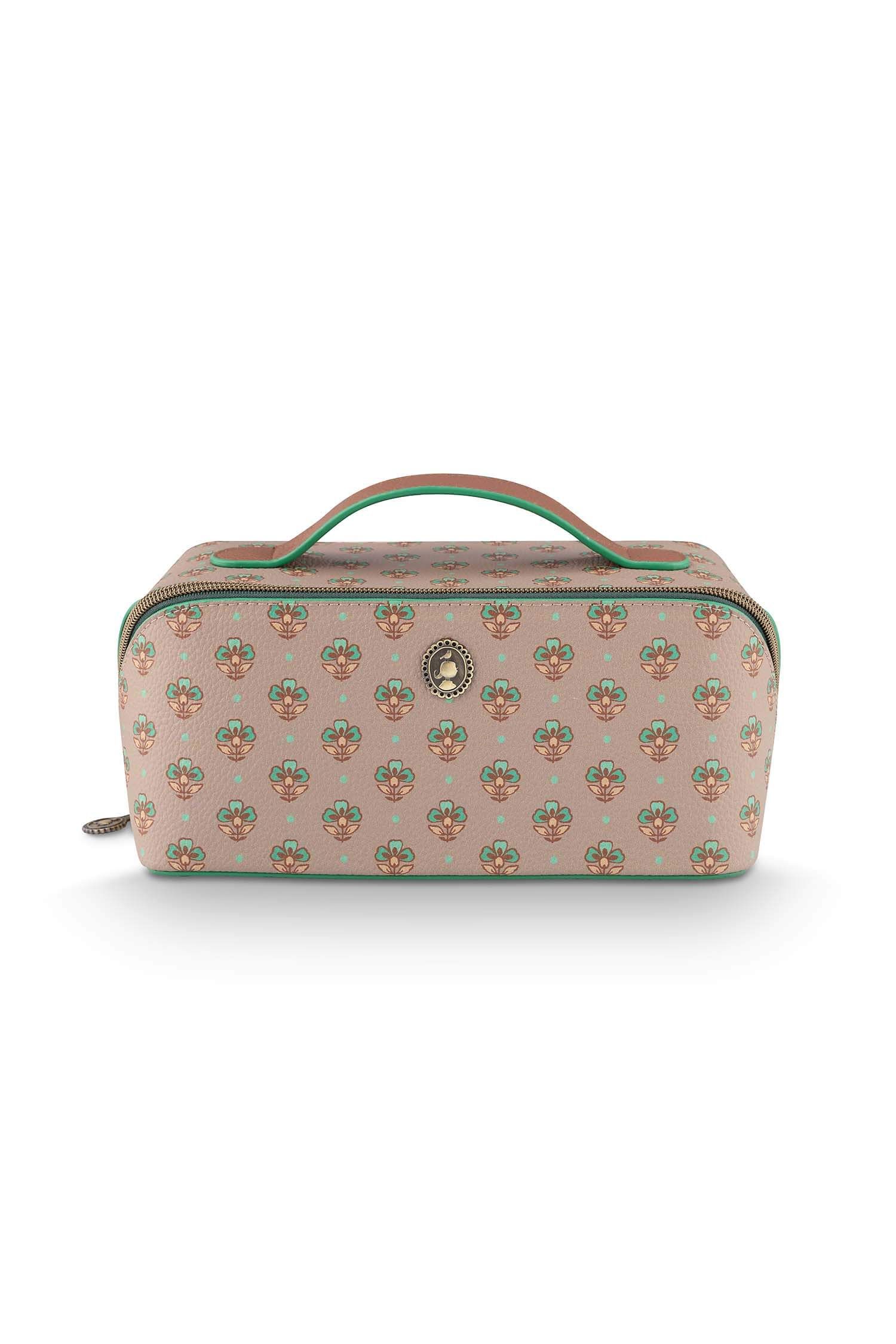 Necessaire Cyrille Mittelgroß Jaipur Flower Grün