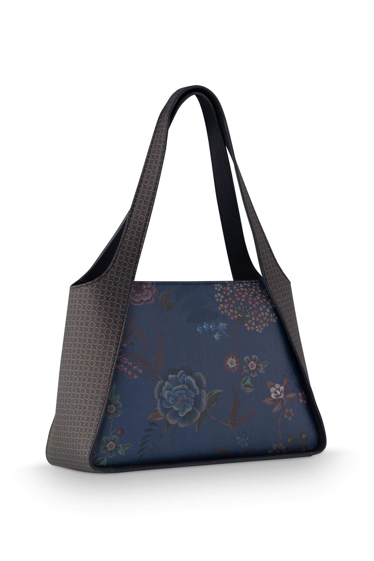 Schoudertas Filou Medium Bodhi Flower Blauw