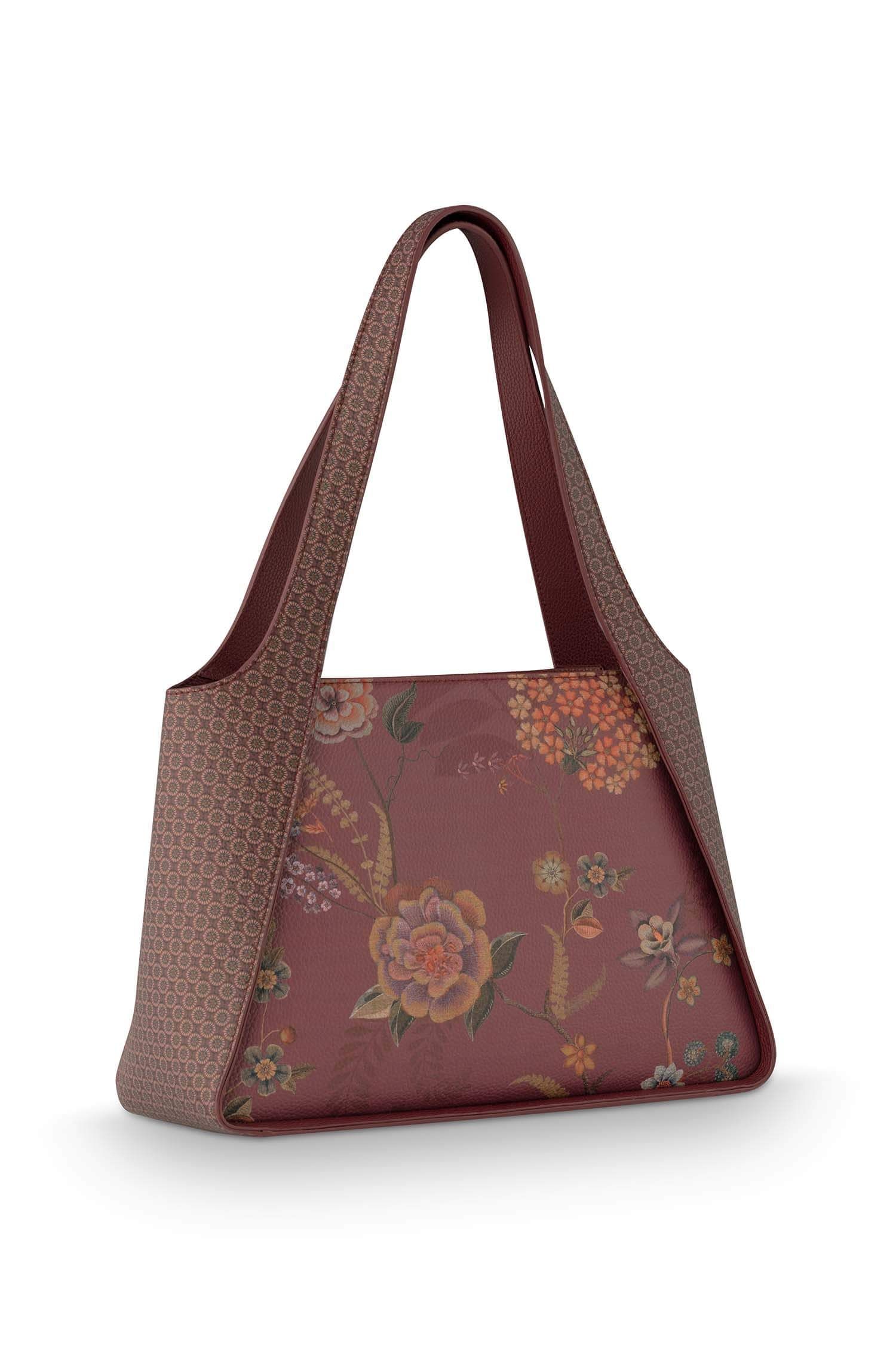 Schoudertas Filou Medium Bodhi Flower Rood