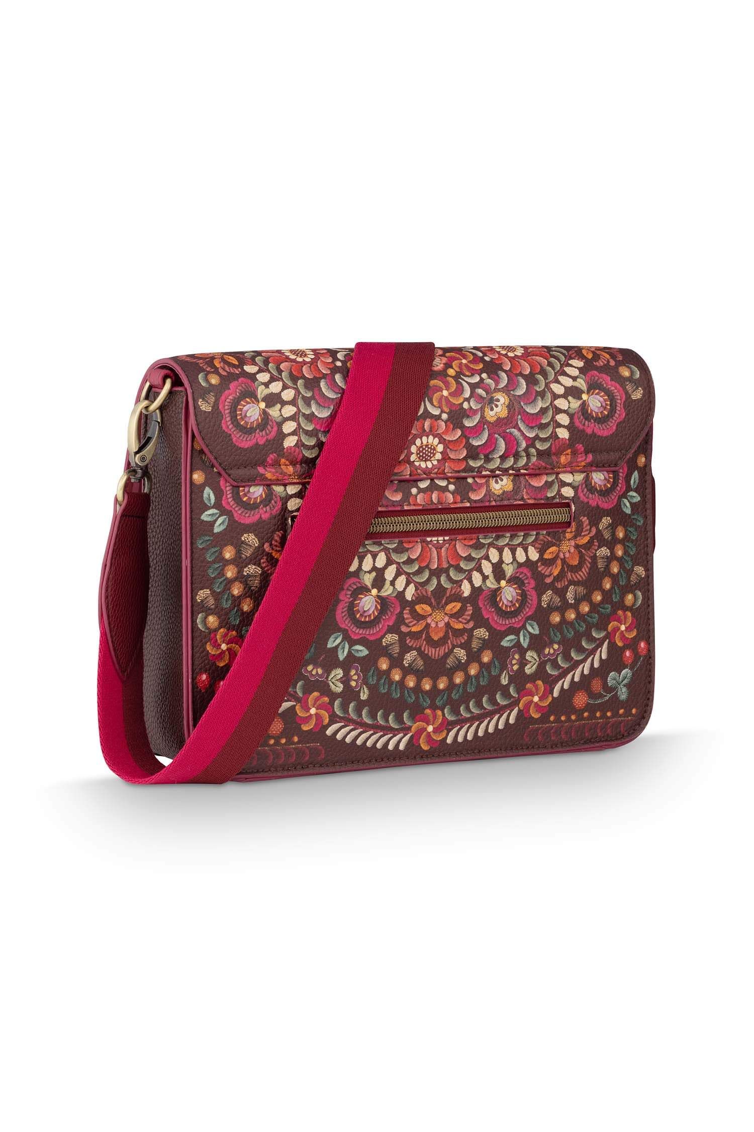 Schultertasche Fenna Mittelgroß Il Ricamo Rot