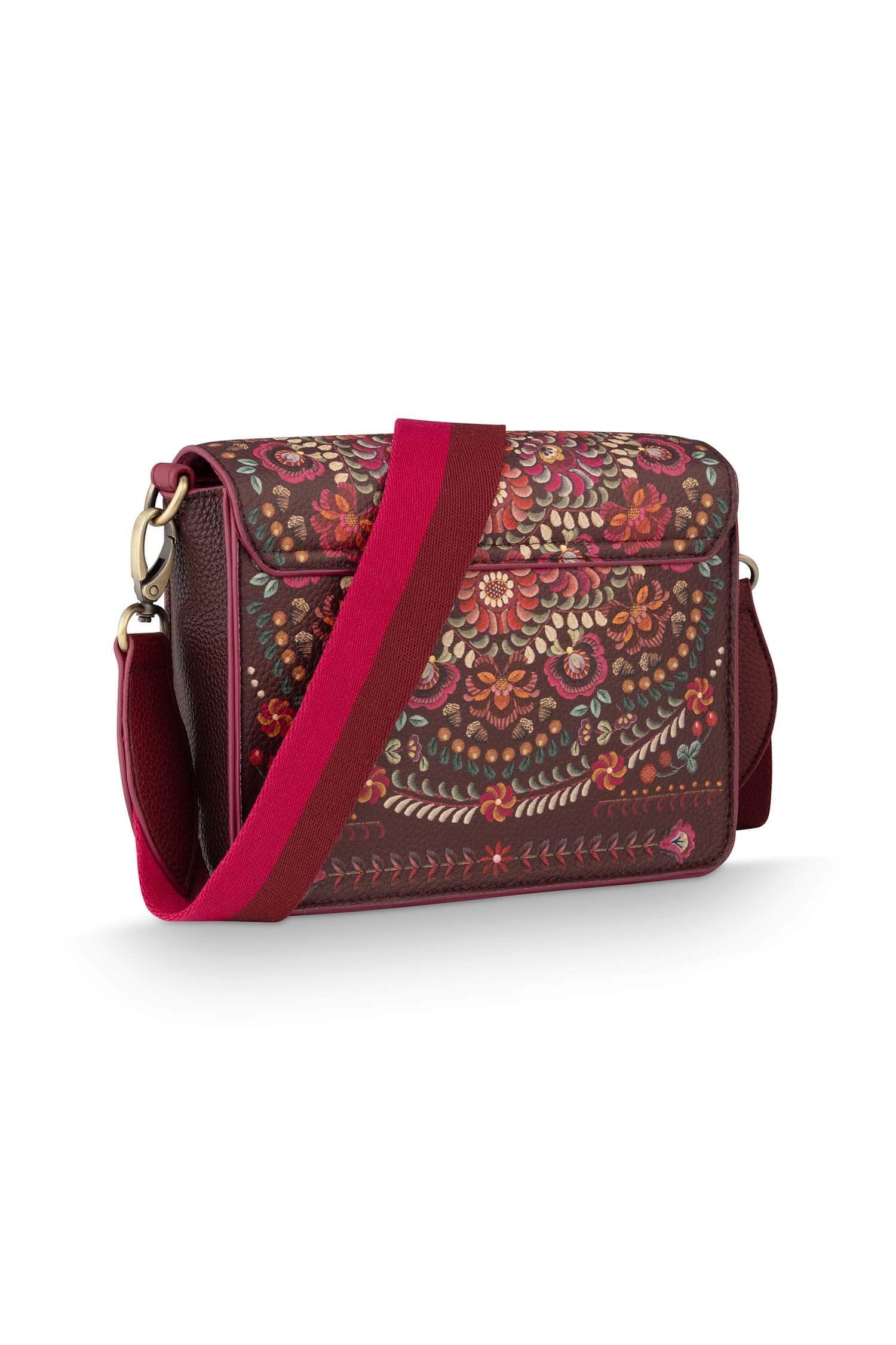 Schultertasche Fenna Klein Il Ricamo Rot