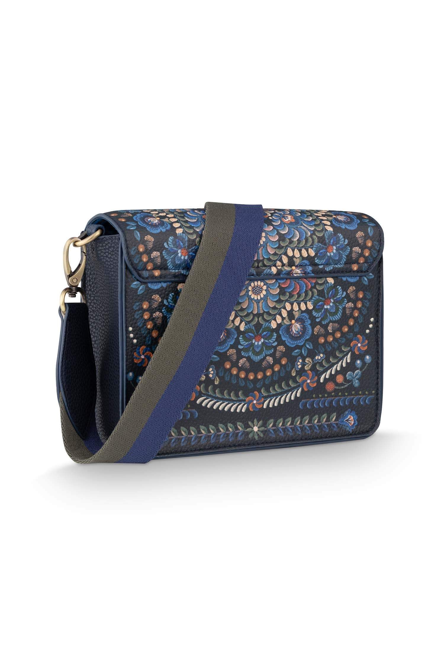 Schultertasche Fenna Klein Il Ricamo Blau