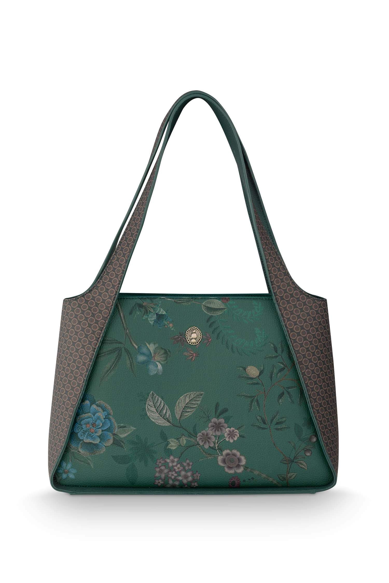 Schoudertas Filou Medium Bodhi Flower Groen
