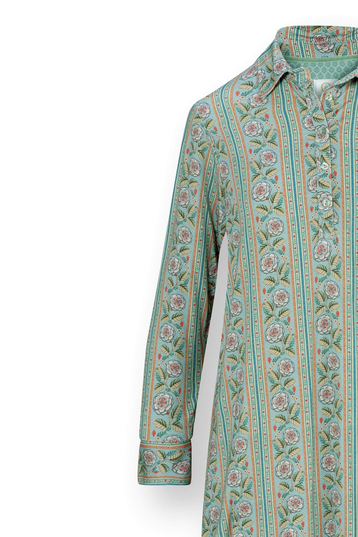 Daaltje Nachthemd Lange Mouw Rosa Rani Blauw