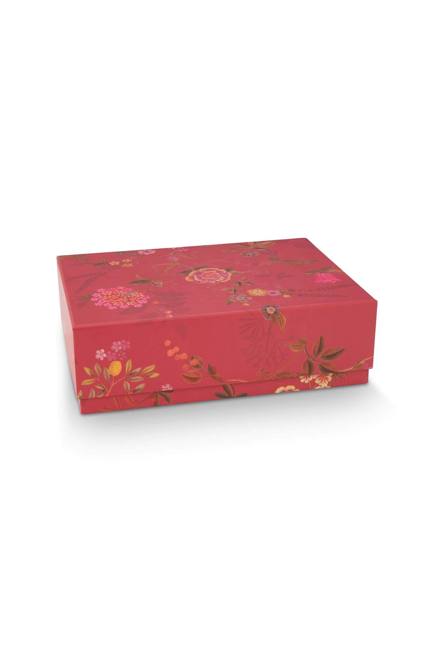 Set/2 Schachtel Rechteckig Blooming Tales Rot