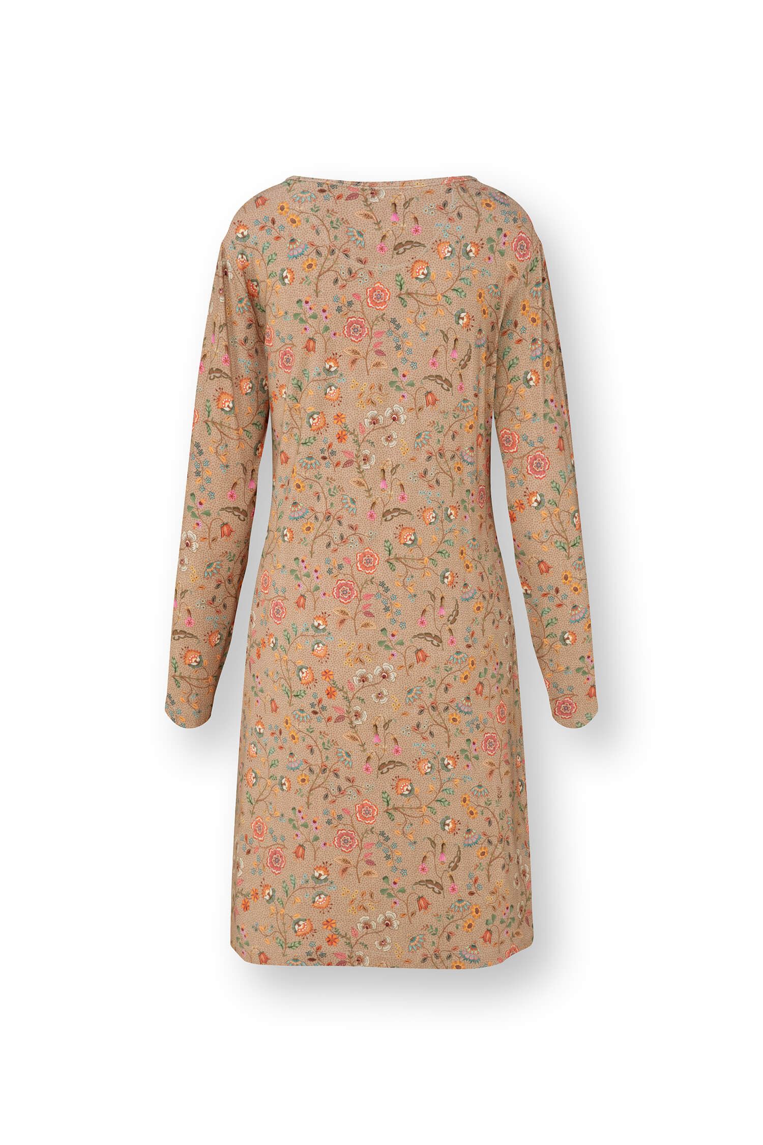 Desiree Chemise de Nuit à Manches Longues Flora Bangalore Sable