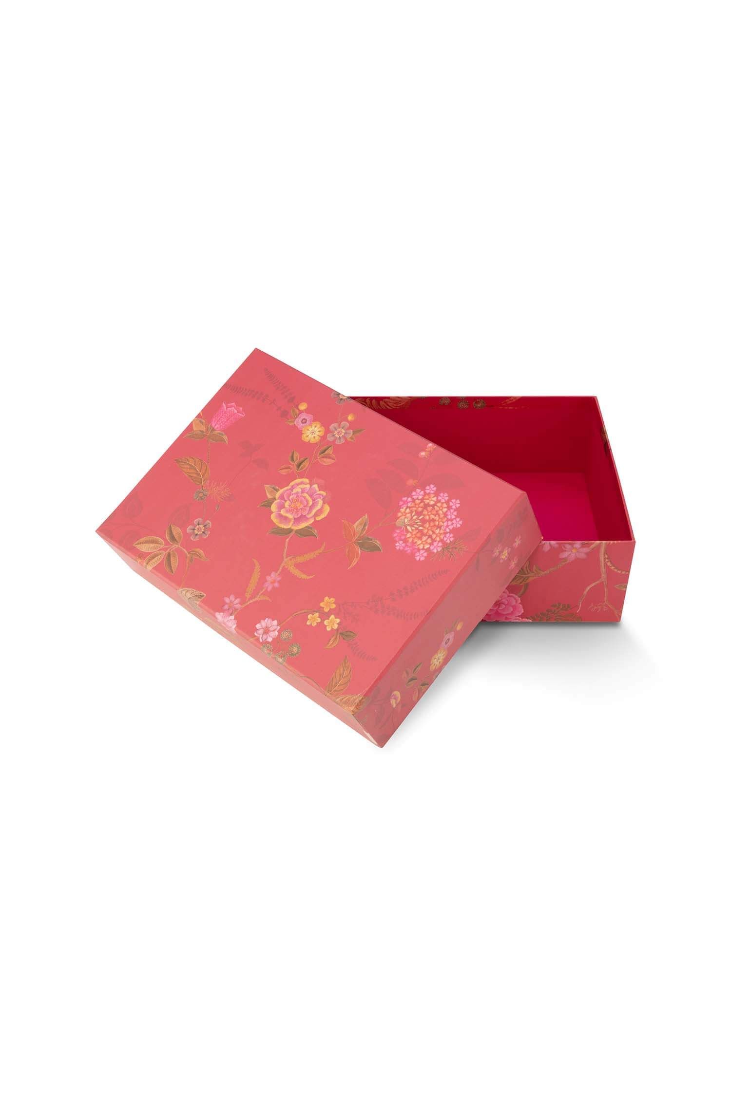 Set/2 Schachtel Rechteckig Blooming Tales Rot