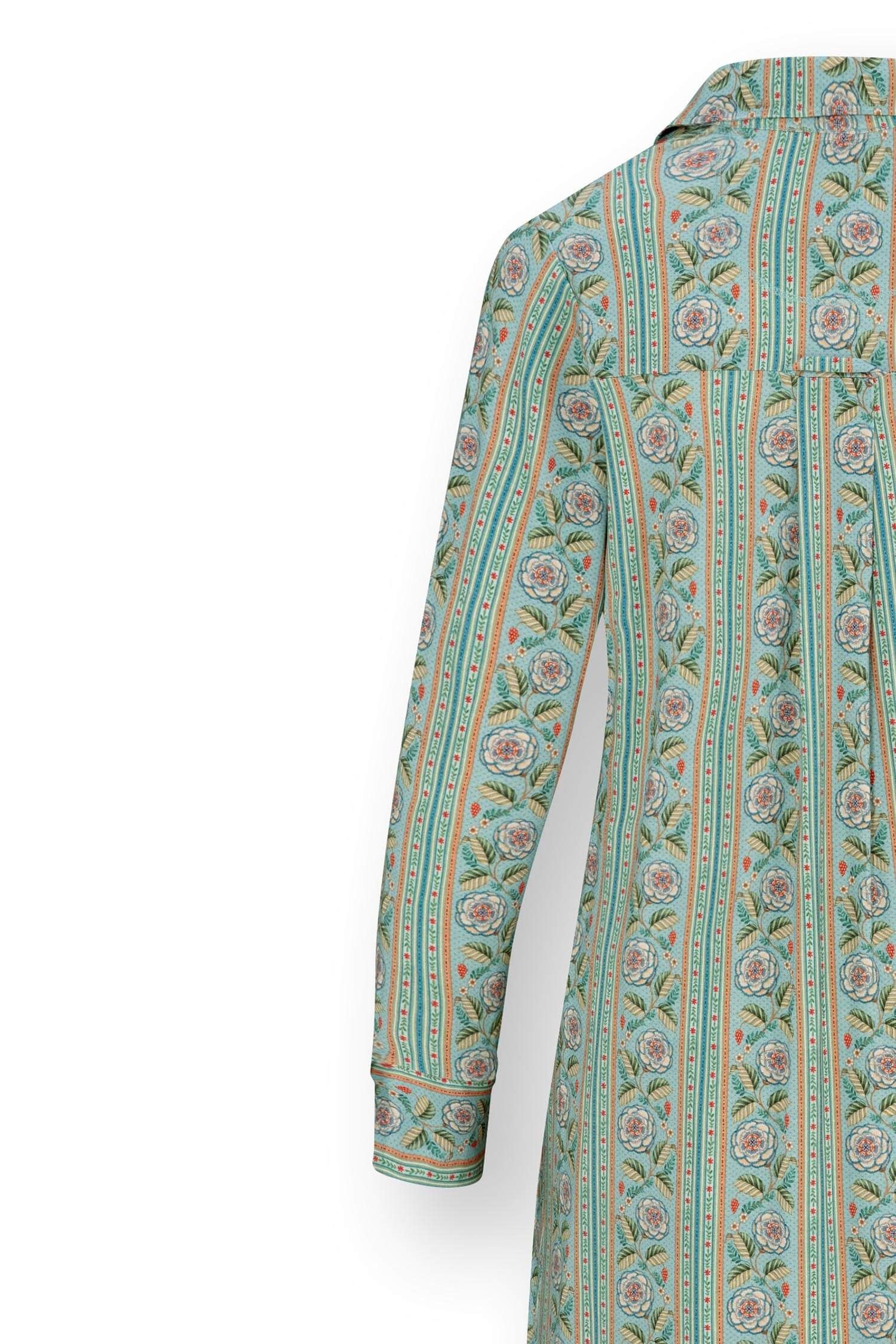 Daaltje Nachthemd Lange Mouw Rosa Rani Blauw