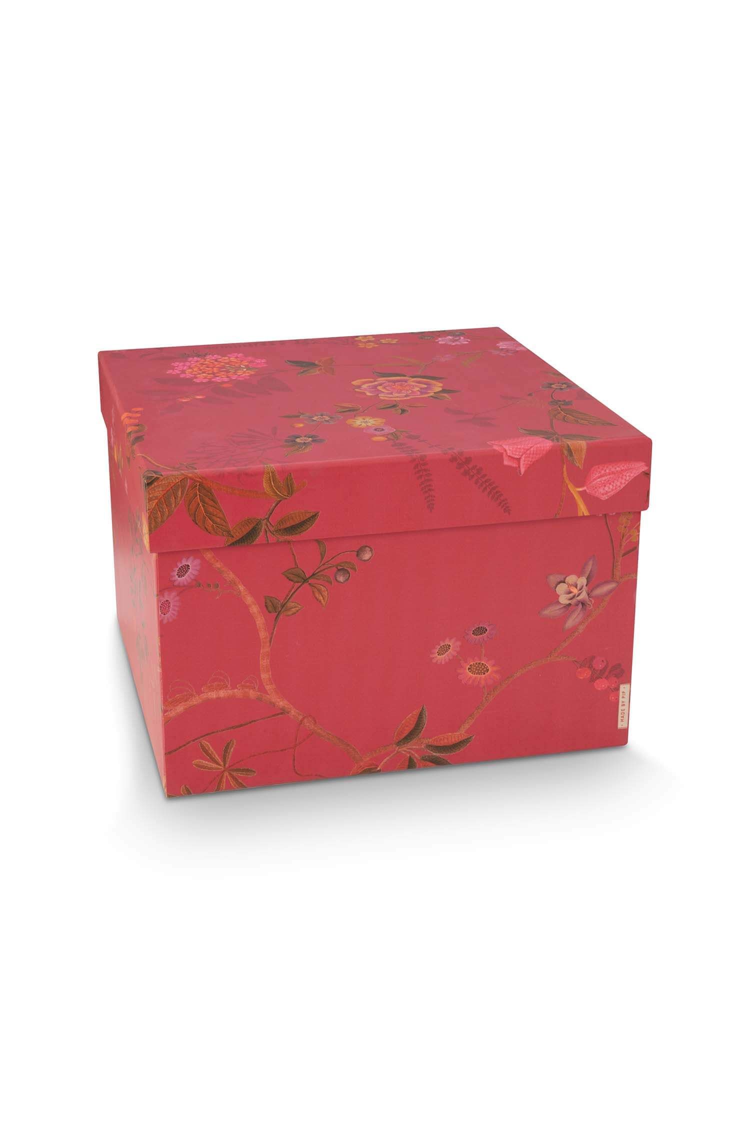 Set/2 Schachtel Quadrat Blooming Tales Rot
