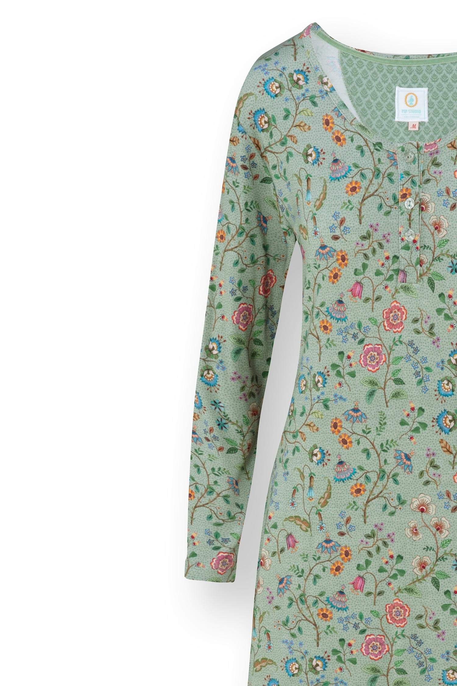 Desiree Chemise de Nuit à Manches Longues Flora Bangalore Vert