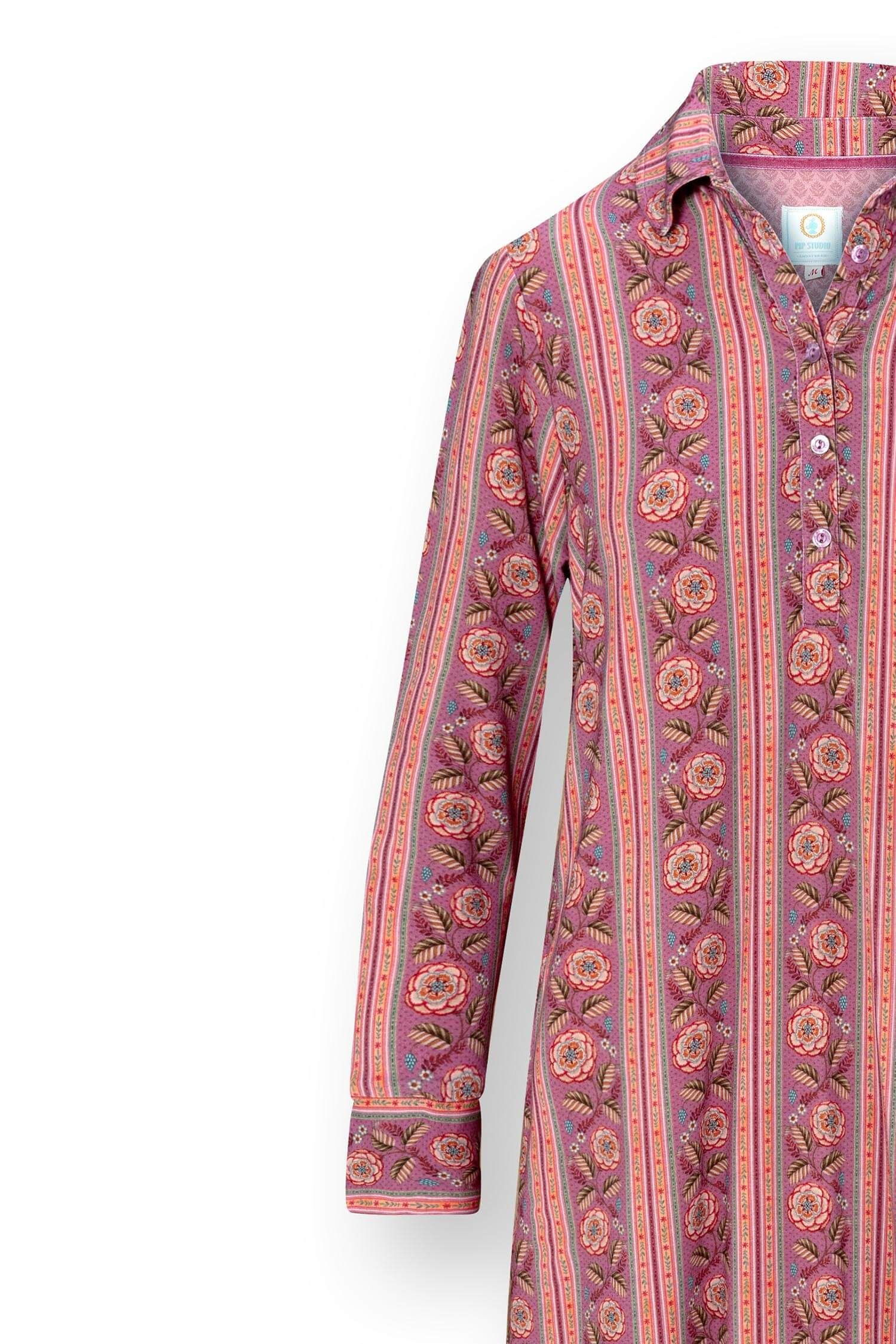 Daaltje Nachthemd Lange Mouw Rosa Rani Roze