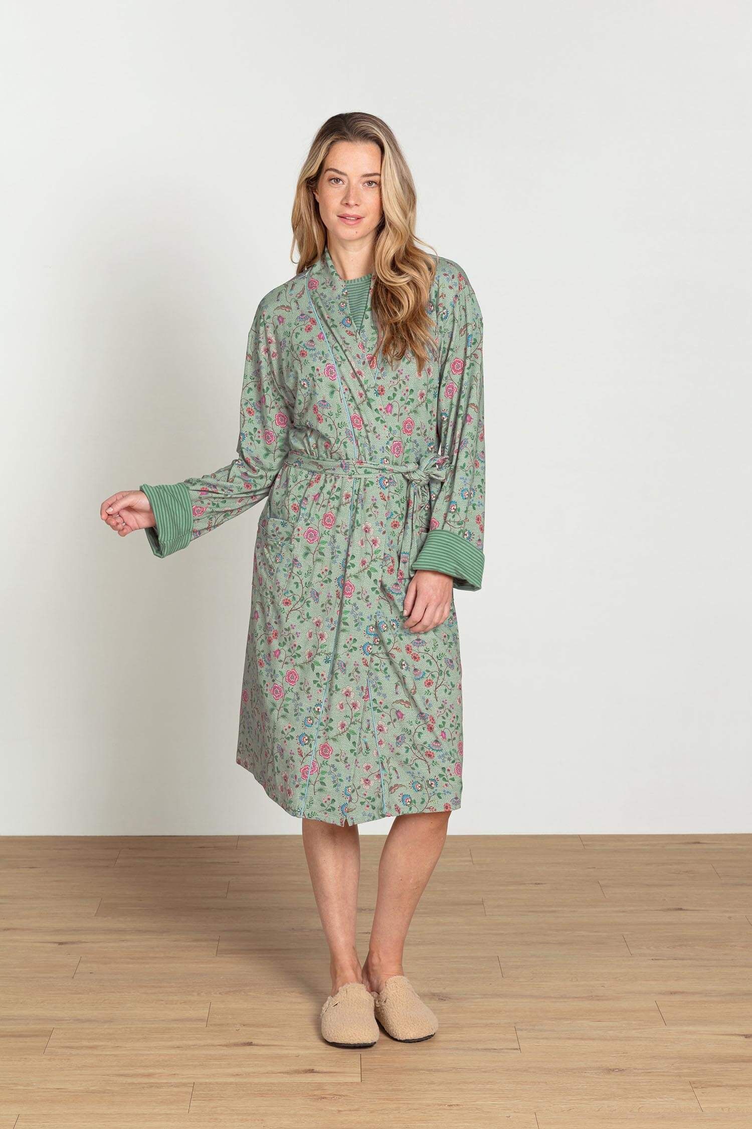 Nisha Kimono Flora Bangalore Green