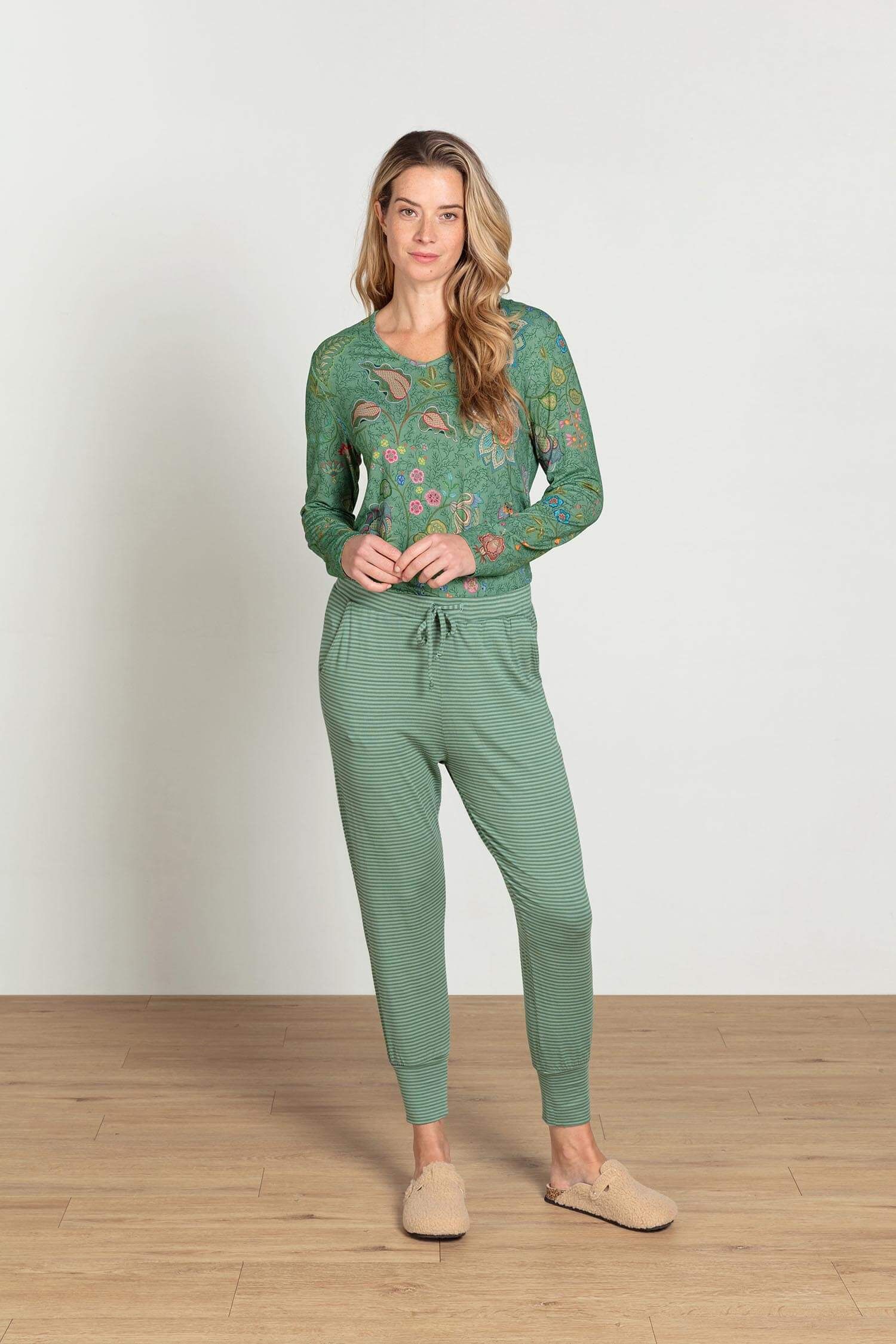 Bobien Pantalon Little Sumo Stripe Vert