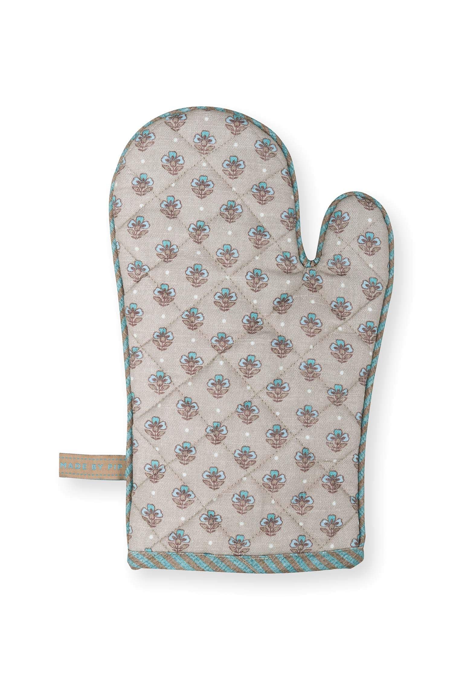 Ovenwant Blooming Tales Khaki/Blauw