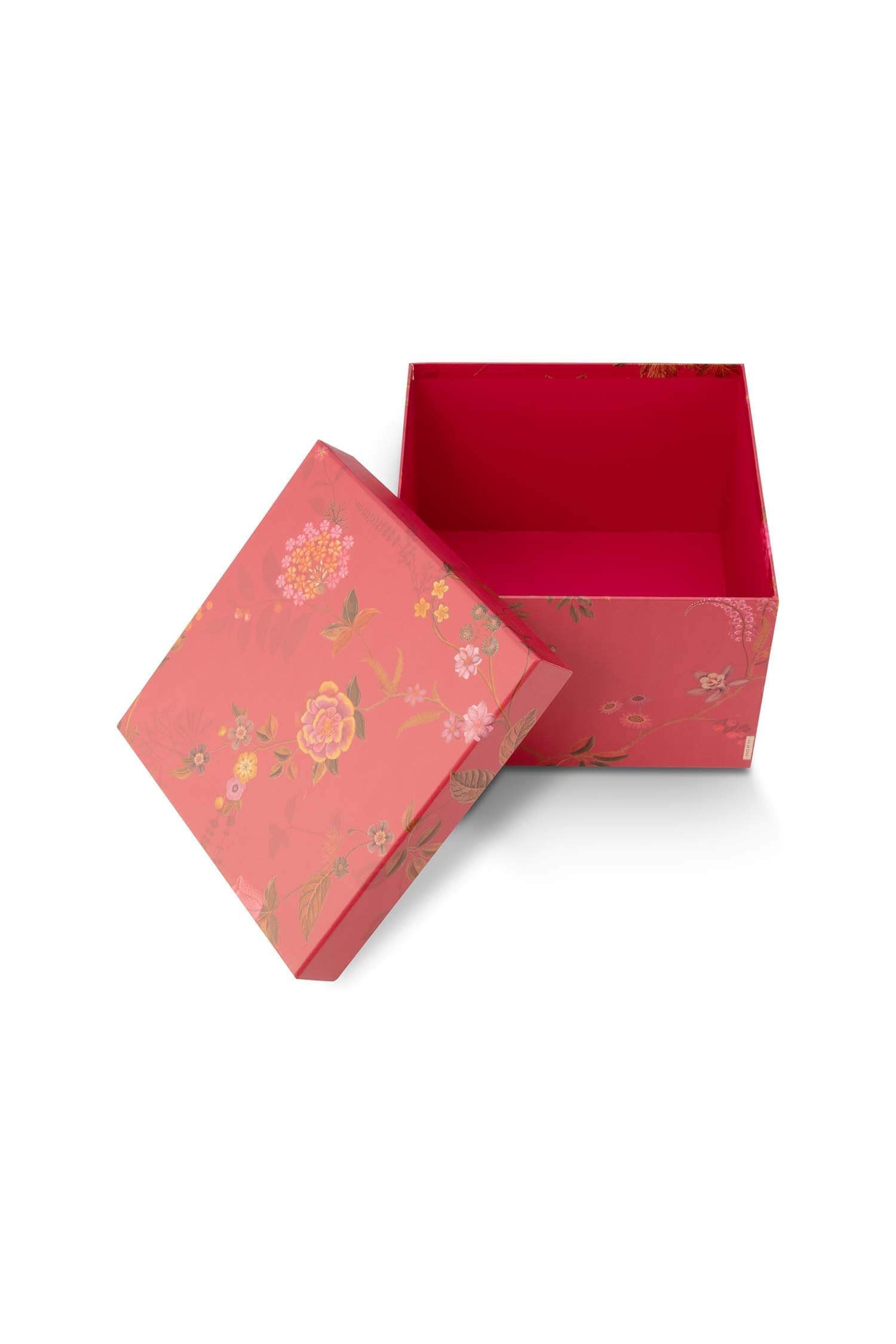 Set/2 Schachtel Quadrat Blooming Tales Rot