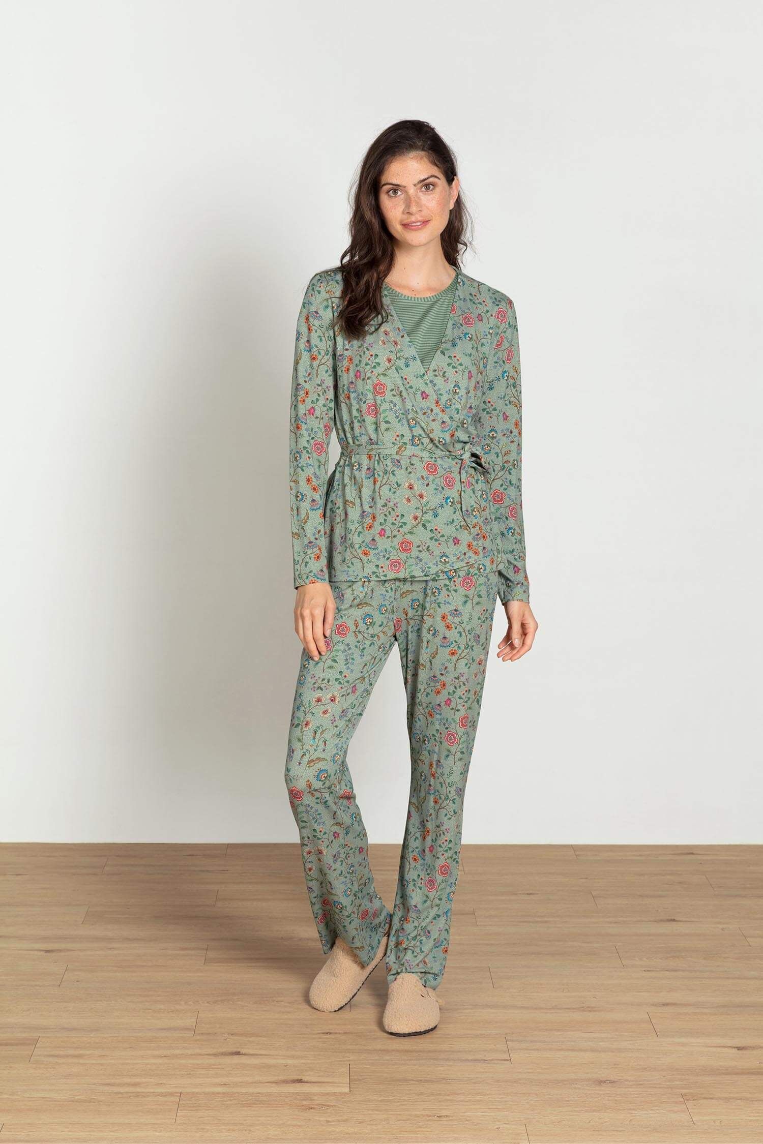 Teagan Cardigan Langen Ärmeln Flora Bangalore Grün