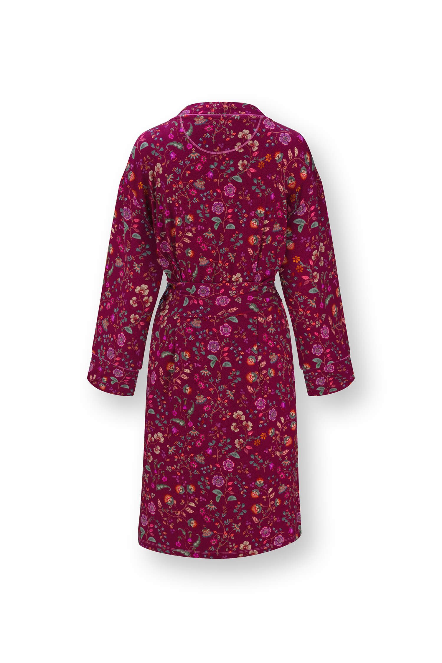 Nisha Kimono Flora Bangalore Dark Pink