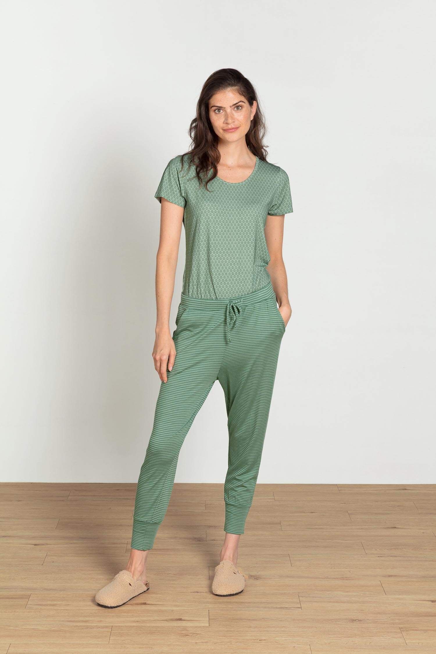 Bobien Pantalon Little Sumo Stripe Vert