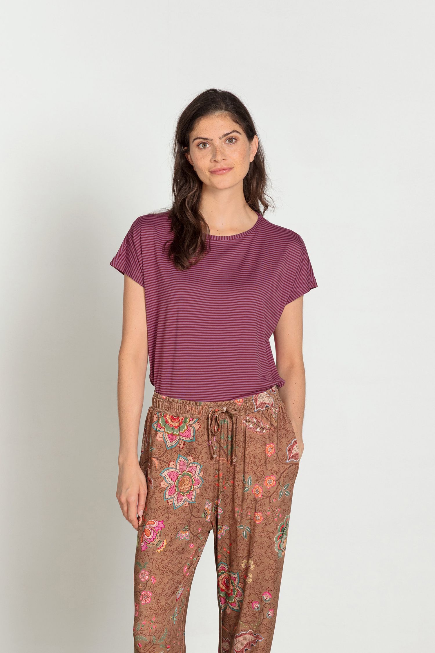 Tatum Top  Kurzen Ärmeln Little Sumo Stripe Rosa