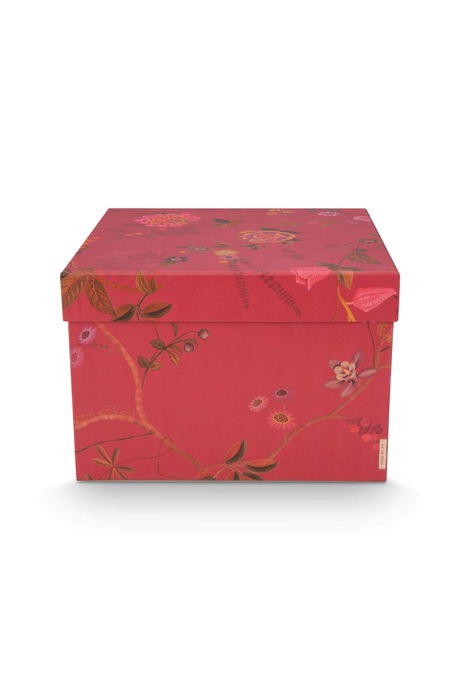 Set/2 Schachtel Quadrat Blooming Tales Rot