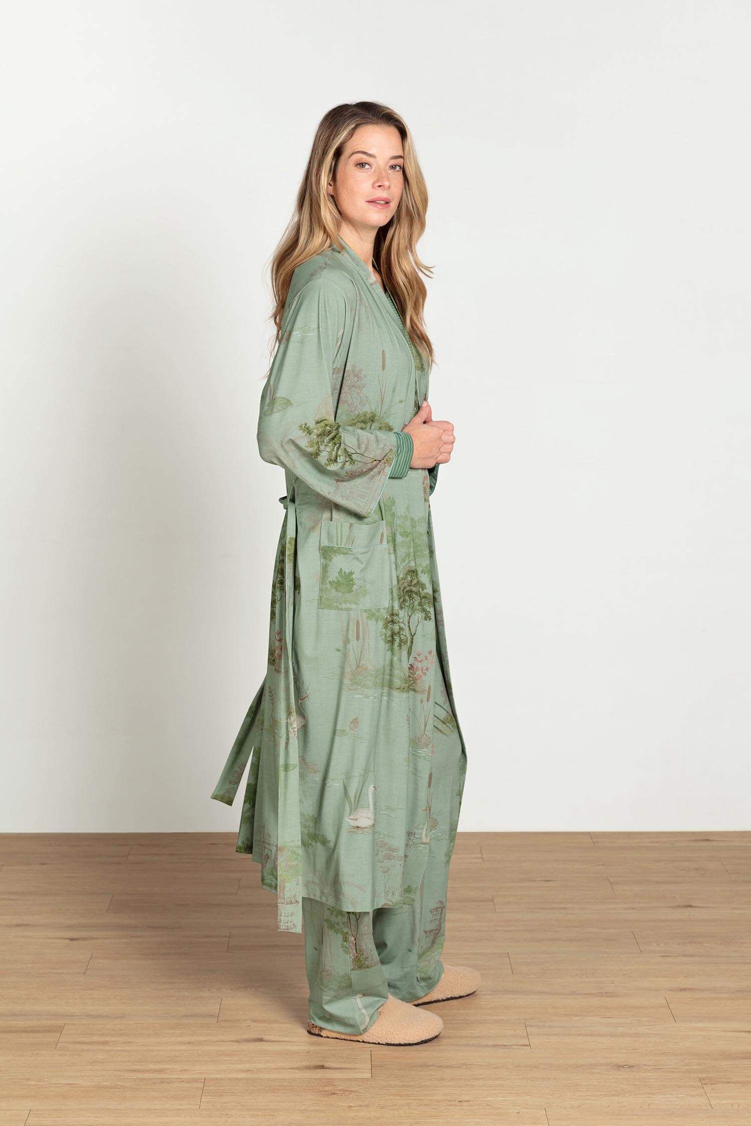 Noa Kimono Darjeeling Days Vert