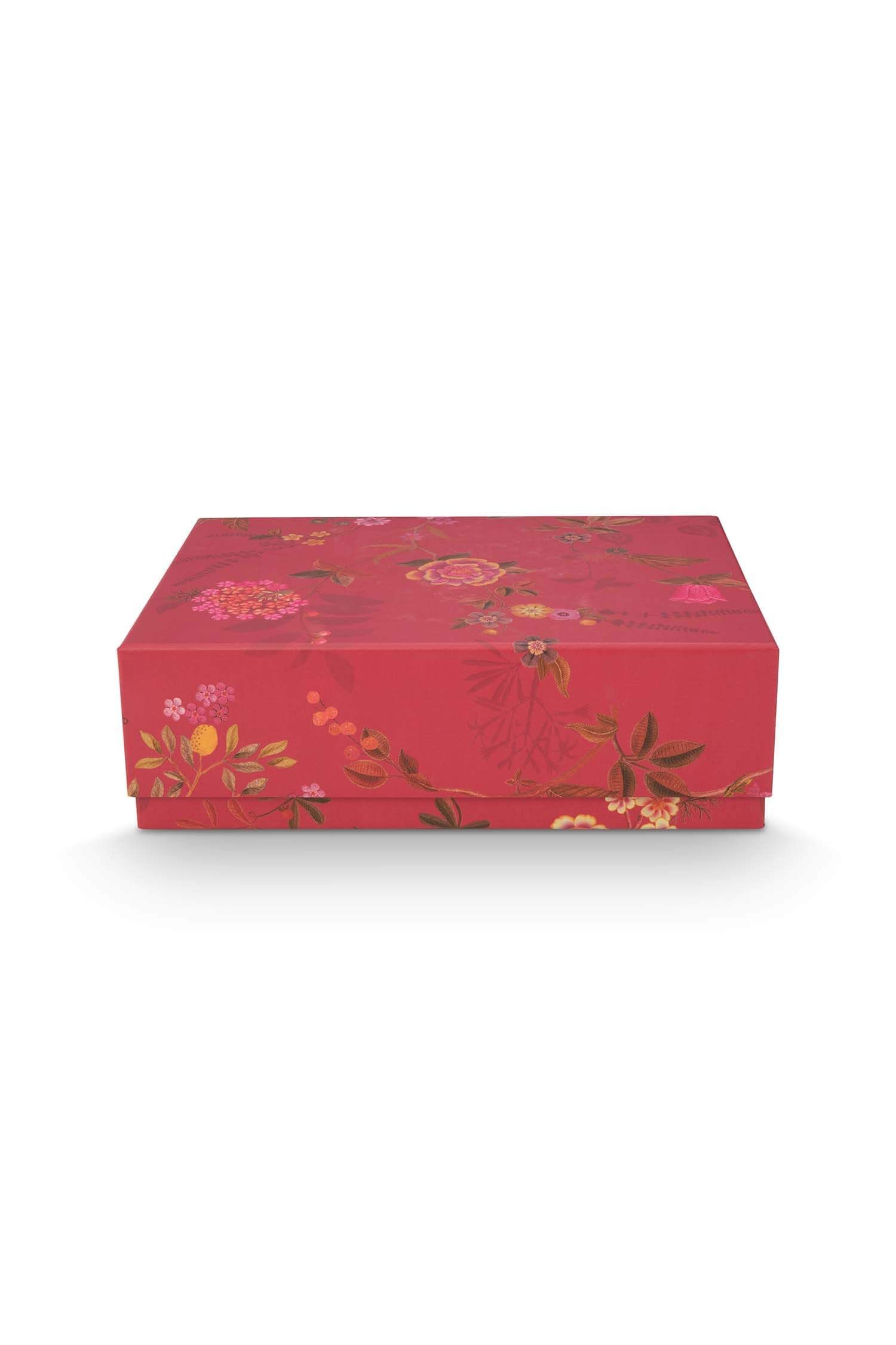 Set/2 Schachtel Rechteckig Blooming Tales Rot
