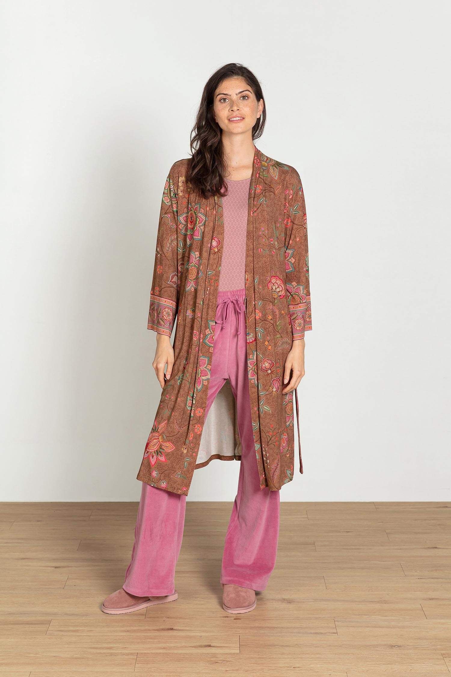 Naomi Kimono Mumbai Morning Brown