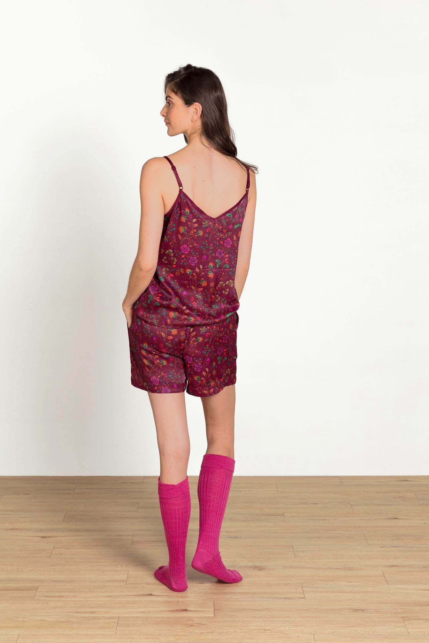 San Sleeveless Top Flora Bangalore Dark Pink
