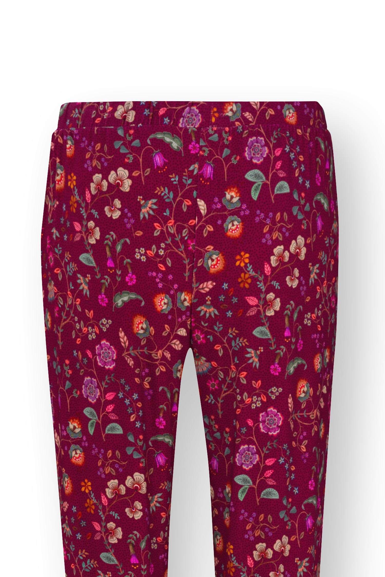 Bobien Lange Broek Flora Bangalore Donkerroze
