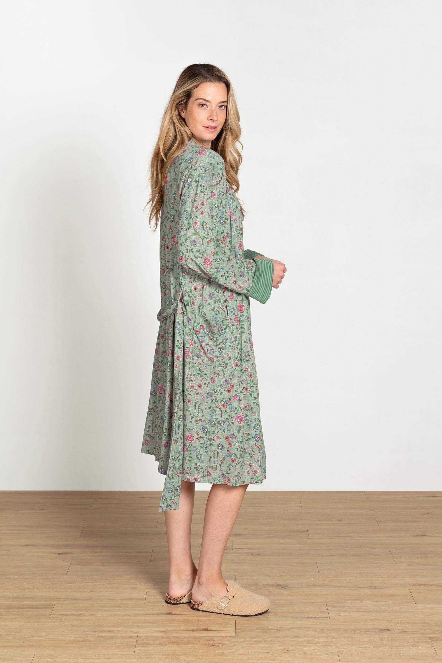 Nisha Kimono Flora Bangalore Green