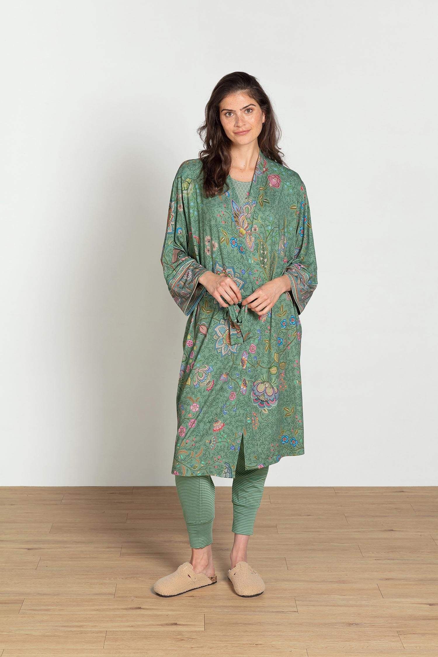 Naomi Kimono Mumbai Morning Green