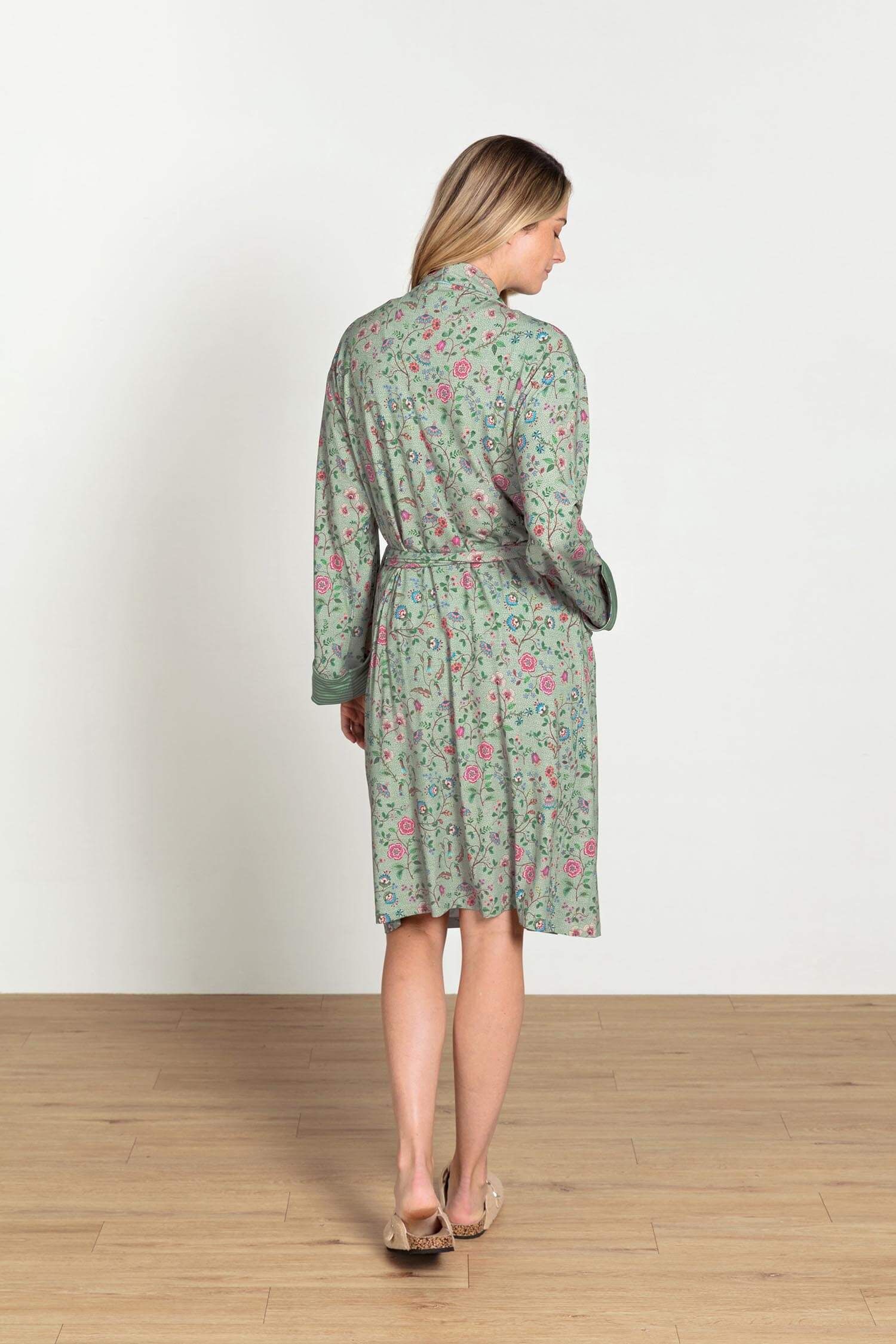 Nisha Kimono Flora Bangalore Green