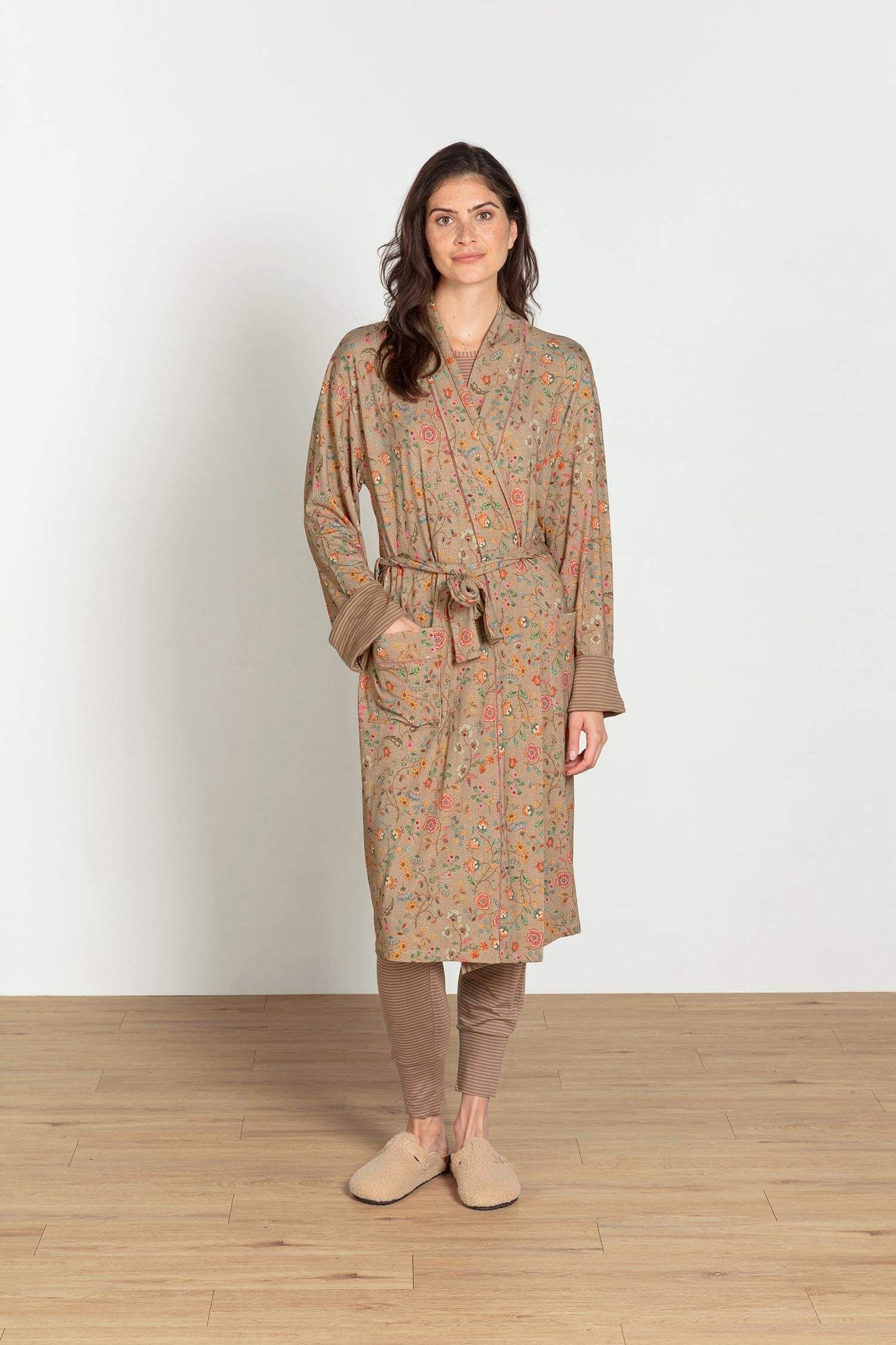 Nisha Kimono Flora Bangalore Sand